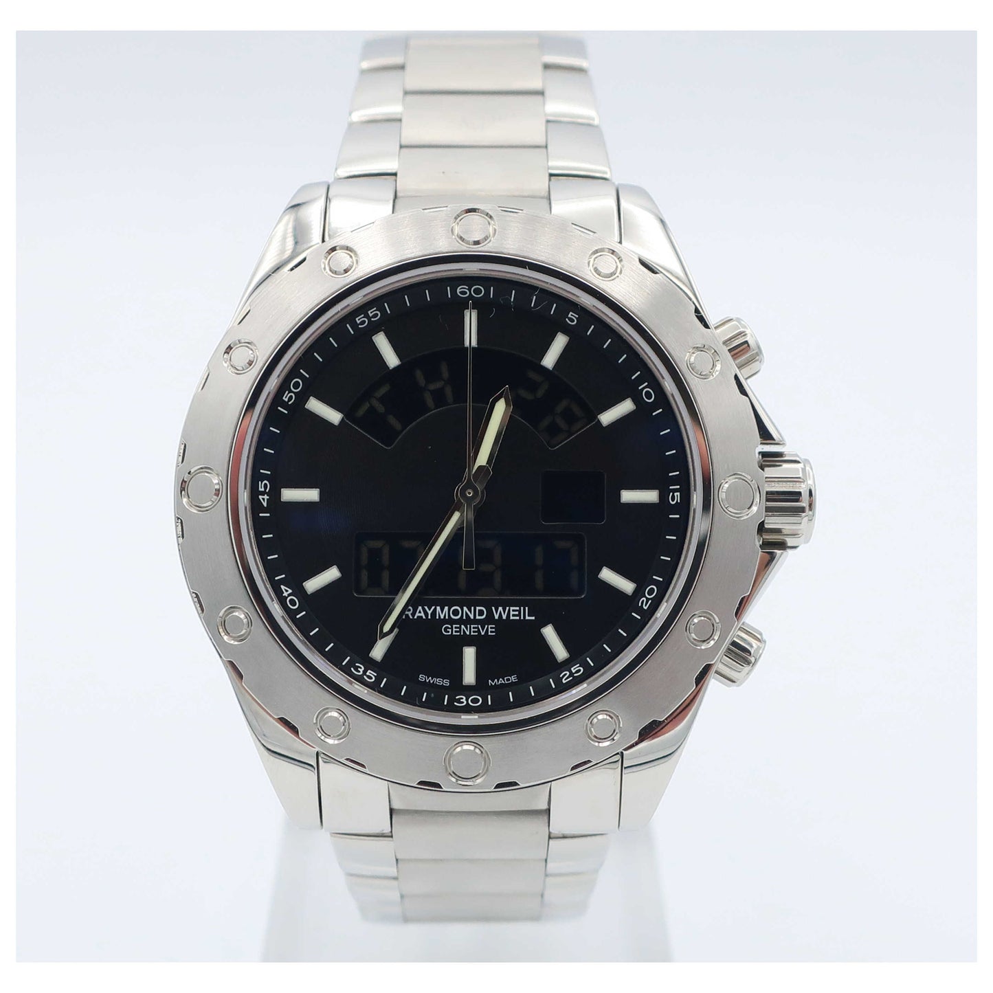 Front view of Raymond Weil RW Sport Men's Swiss Quartz (Battery-Powered) Watch 8400-ST-20001-PO5