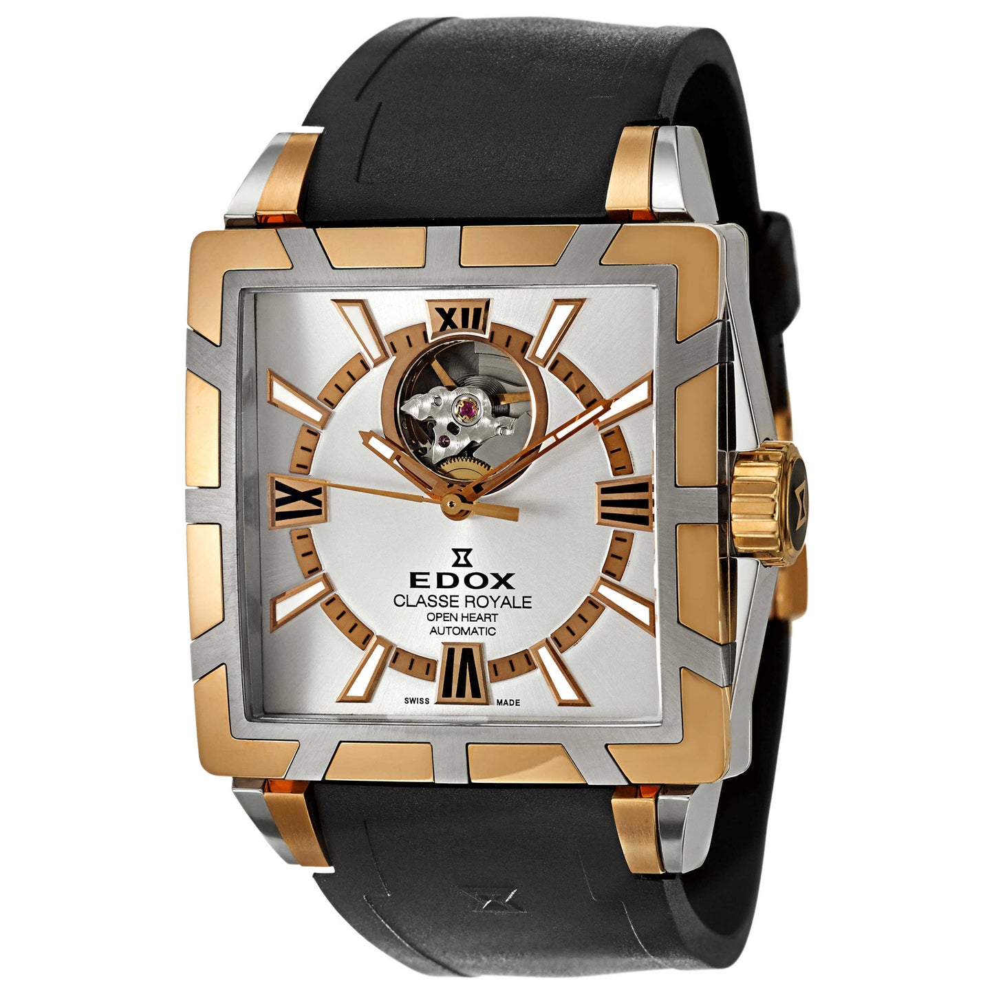 Front view of Edox Classe Royale Men's Automatic Watch 85007-357R-AIR