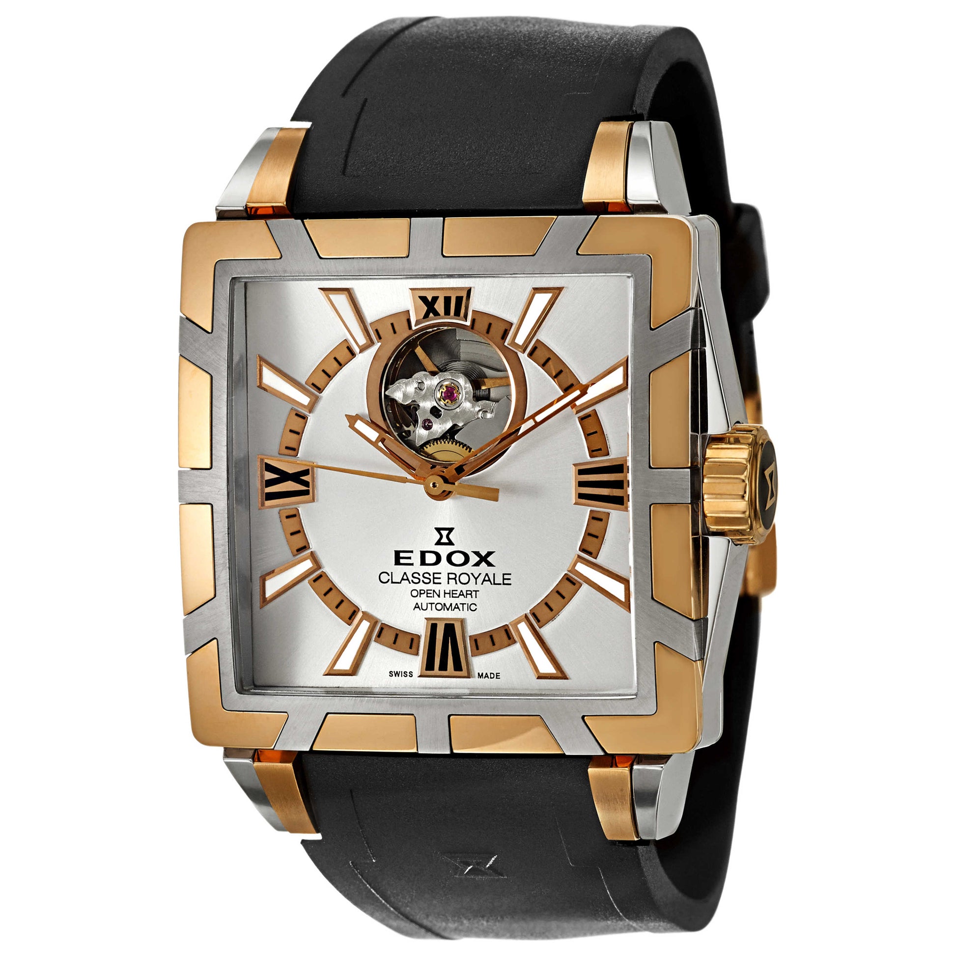 Front view of Edox Classe Royale Men's Automatic Watch 85007-357R-AIR