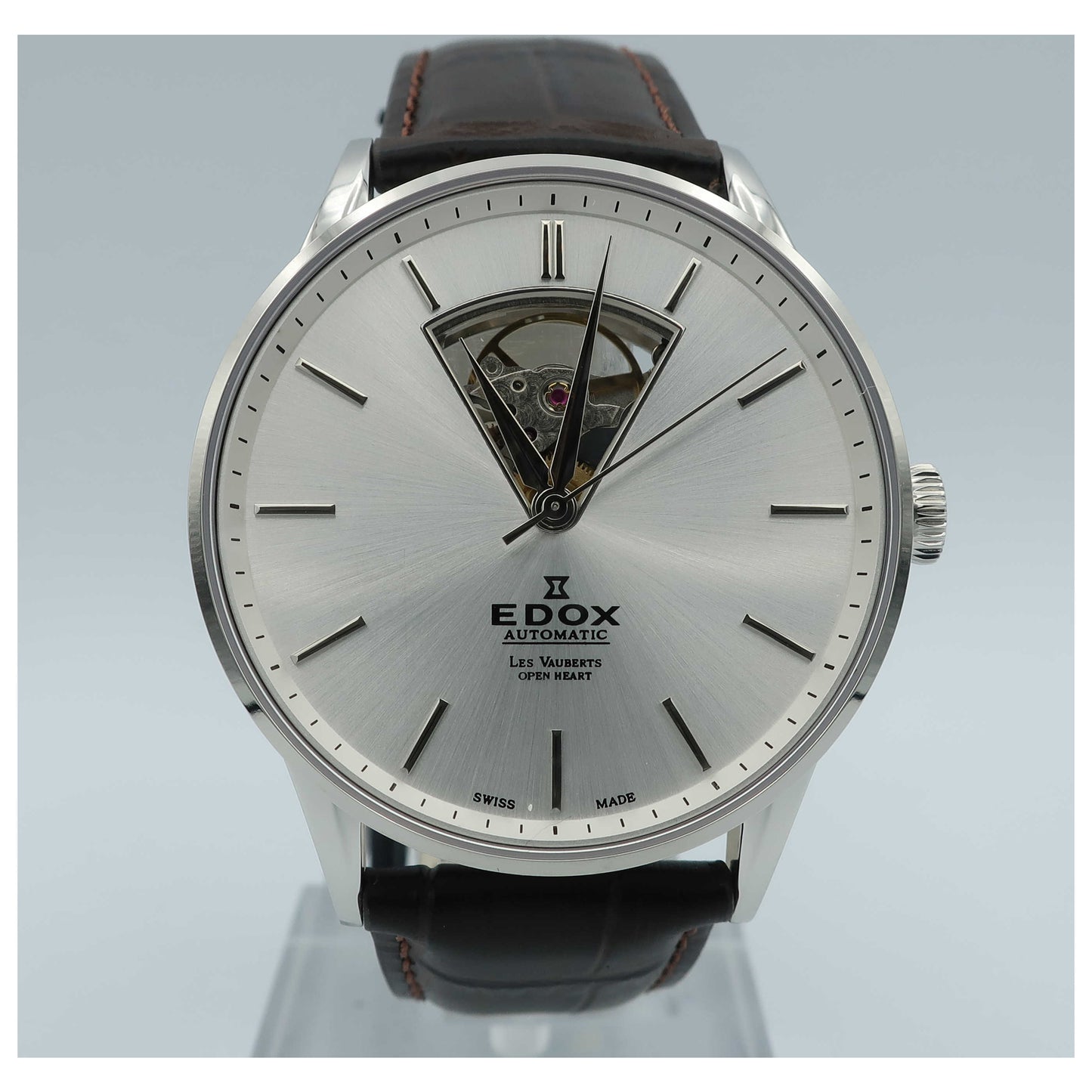 Front view of Edox Men's Automatic Watch 85010-3B-AIN-SD