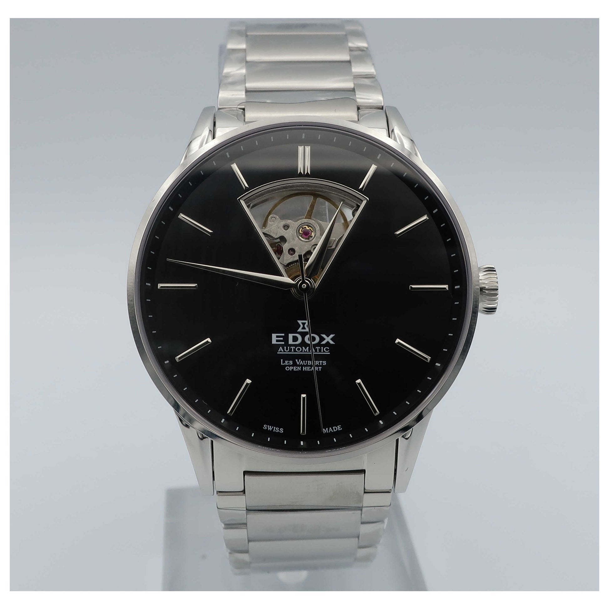Front view of Edox Les Vauberts Men's Automatic Watch 85011-3N-NIN-SD