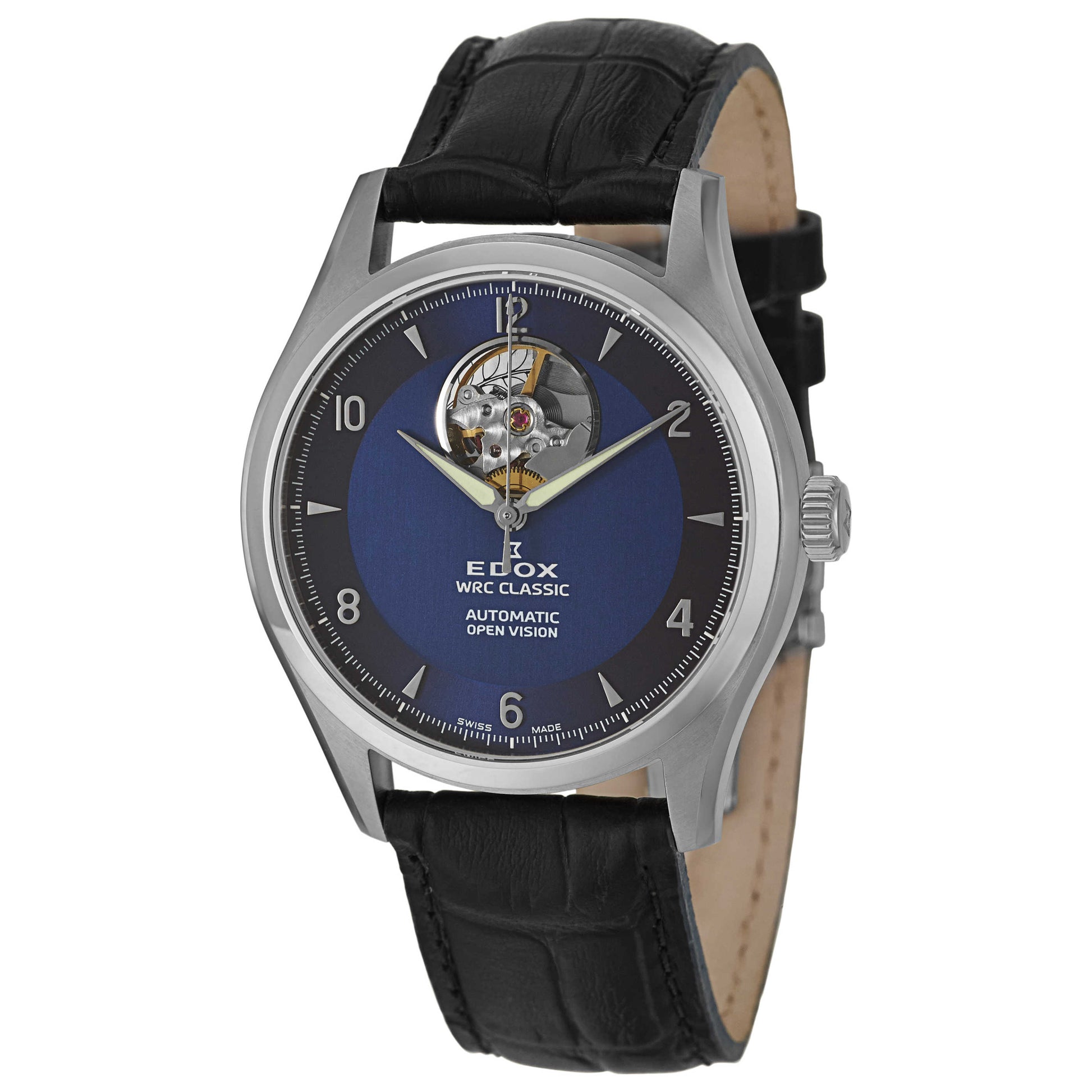 Front view of Edox WRC Men's Automatic Watch 85015-3-BNIN