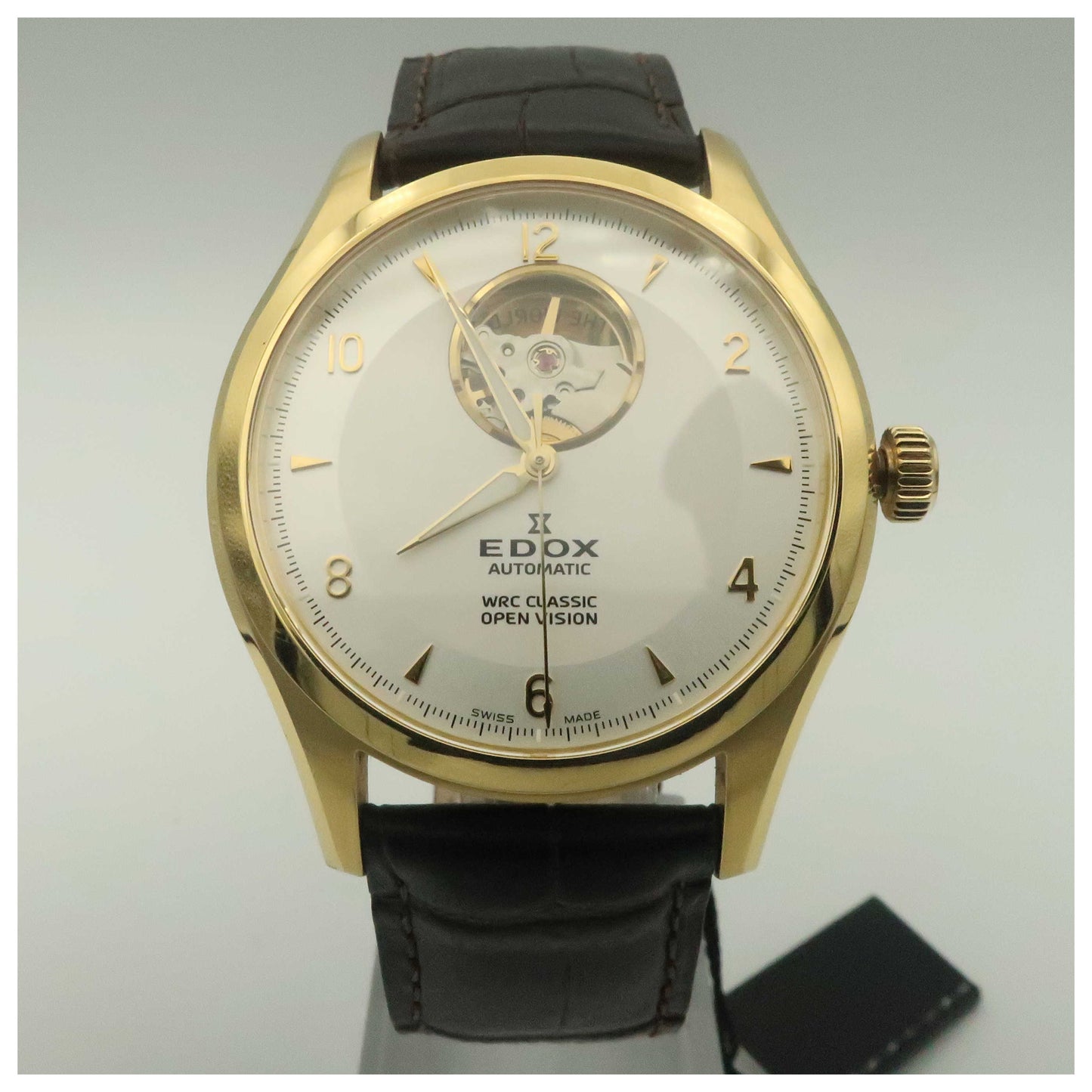 Front view of Edox WRC Men's Automatic Watch 85015-37J-AID-PO
