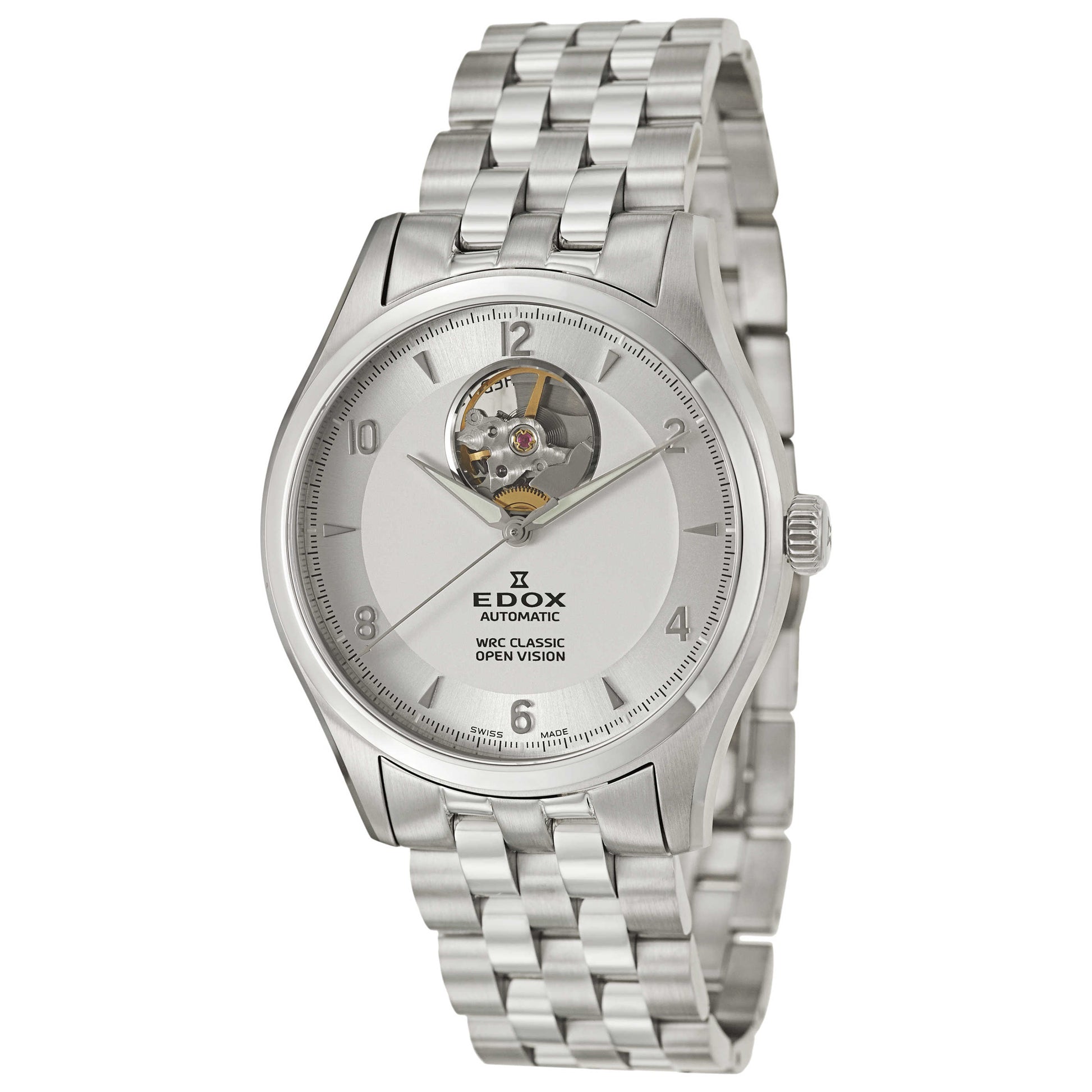 Front view of Edox WRC Men's Automatic Watch 85016-3-AIN