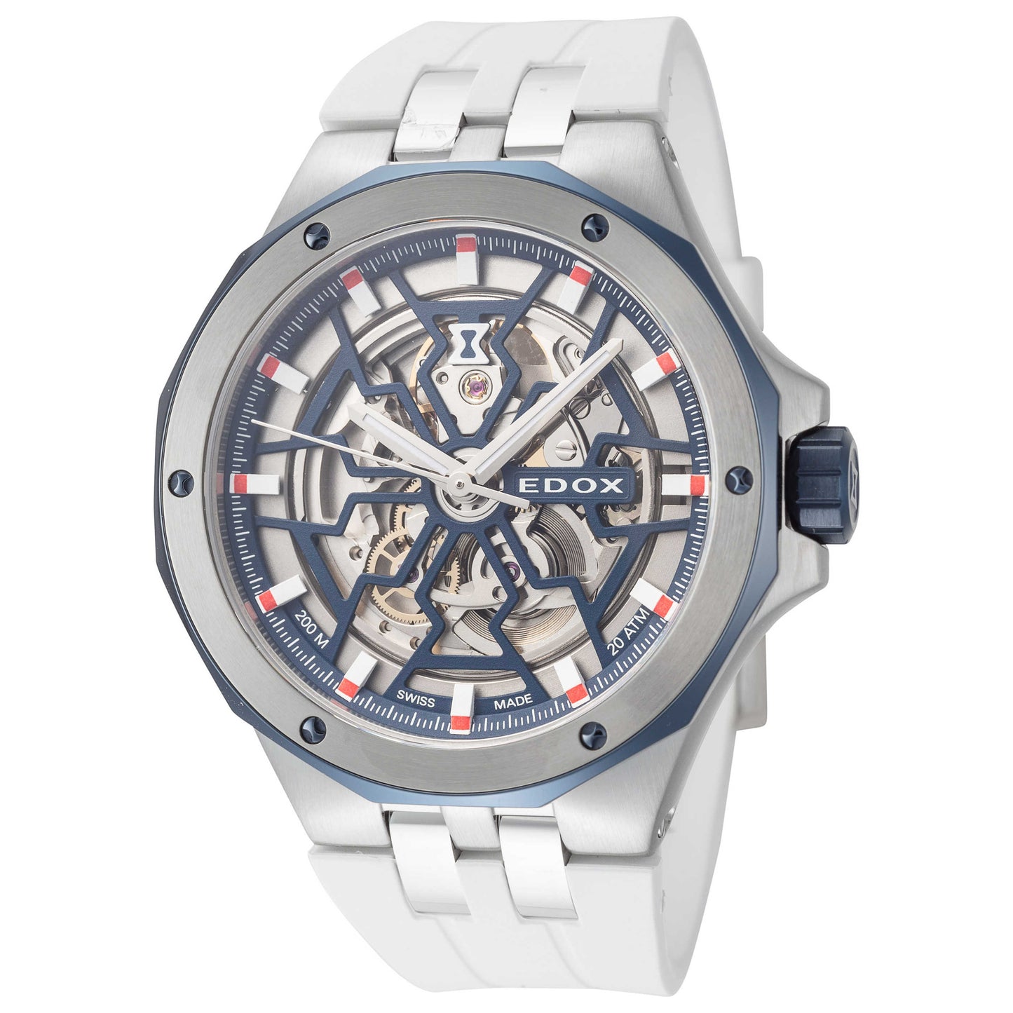 Front view of Edox Delfin The Original Men's Automatic Watch 85303-357BUCAB-BUIRB