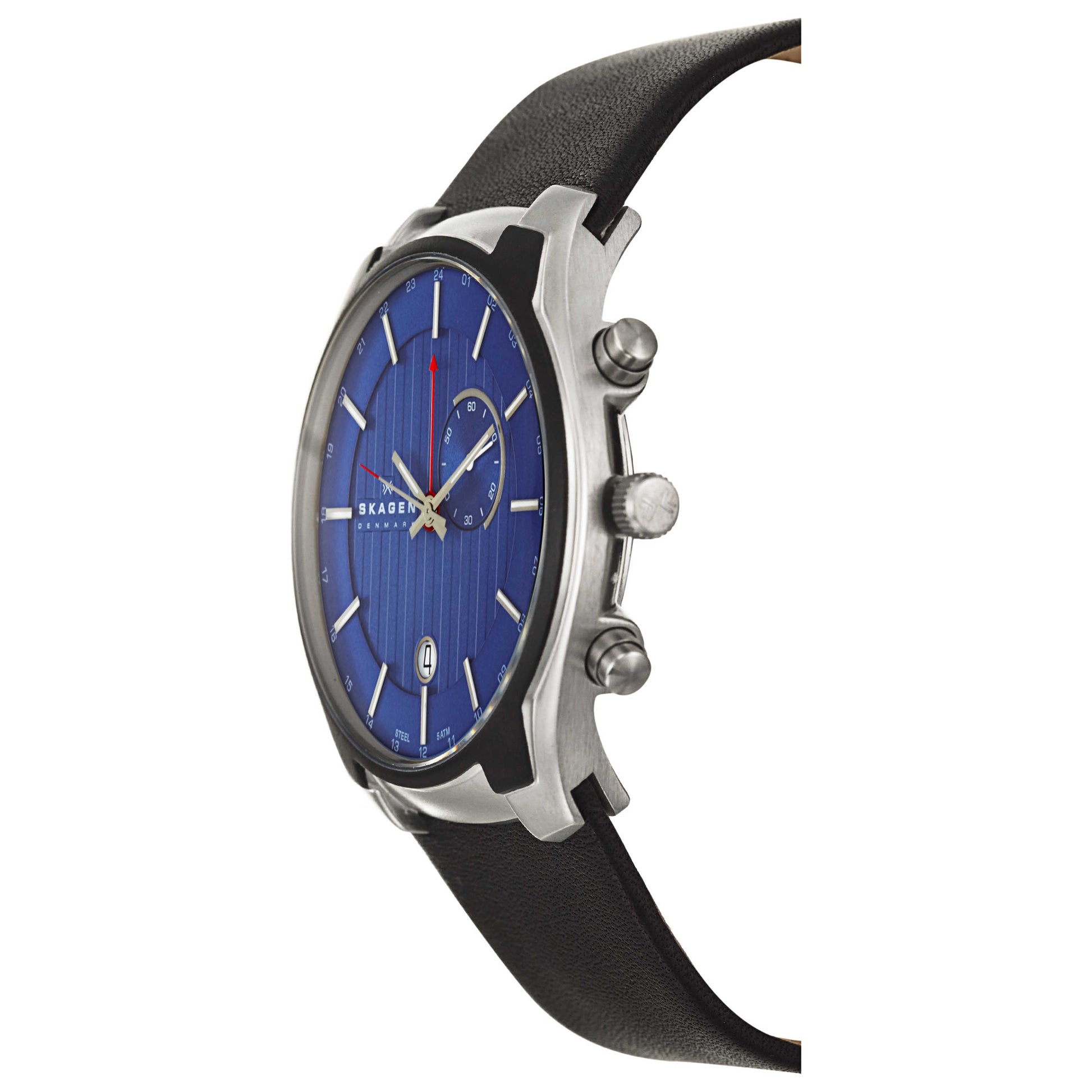 Skagen Leather Men's Quartz Watch 853XLSLN - Image #4