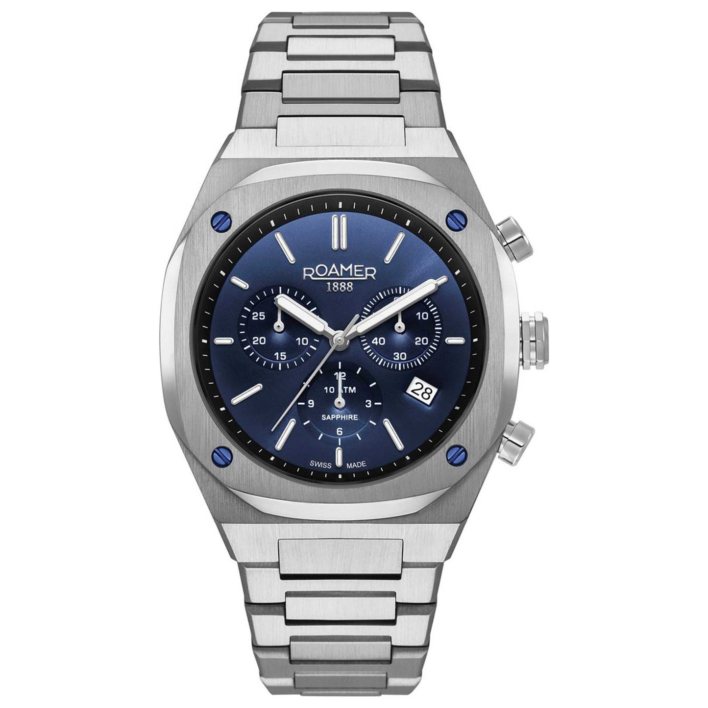 Front view of Roamer Stingray R7 Chrono Men's Quartz Watch 854837-41-45-50