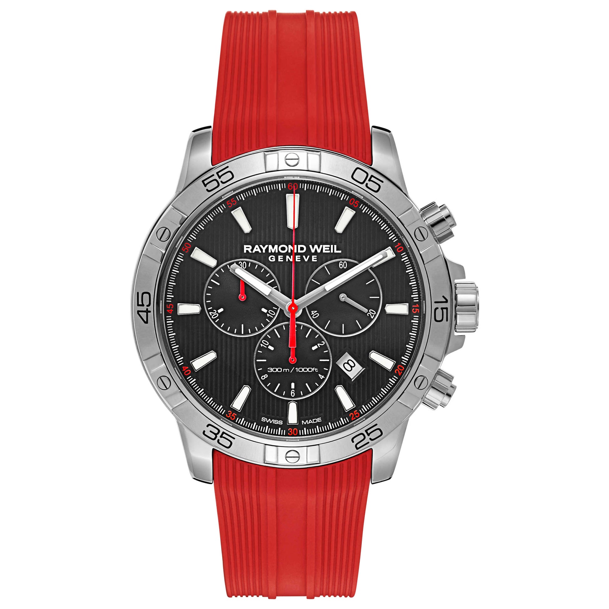 Front view of Raymond Weil Tango Men's Swiss Quartz (Battery-Powered) Watch 8560-SR2-20001