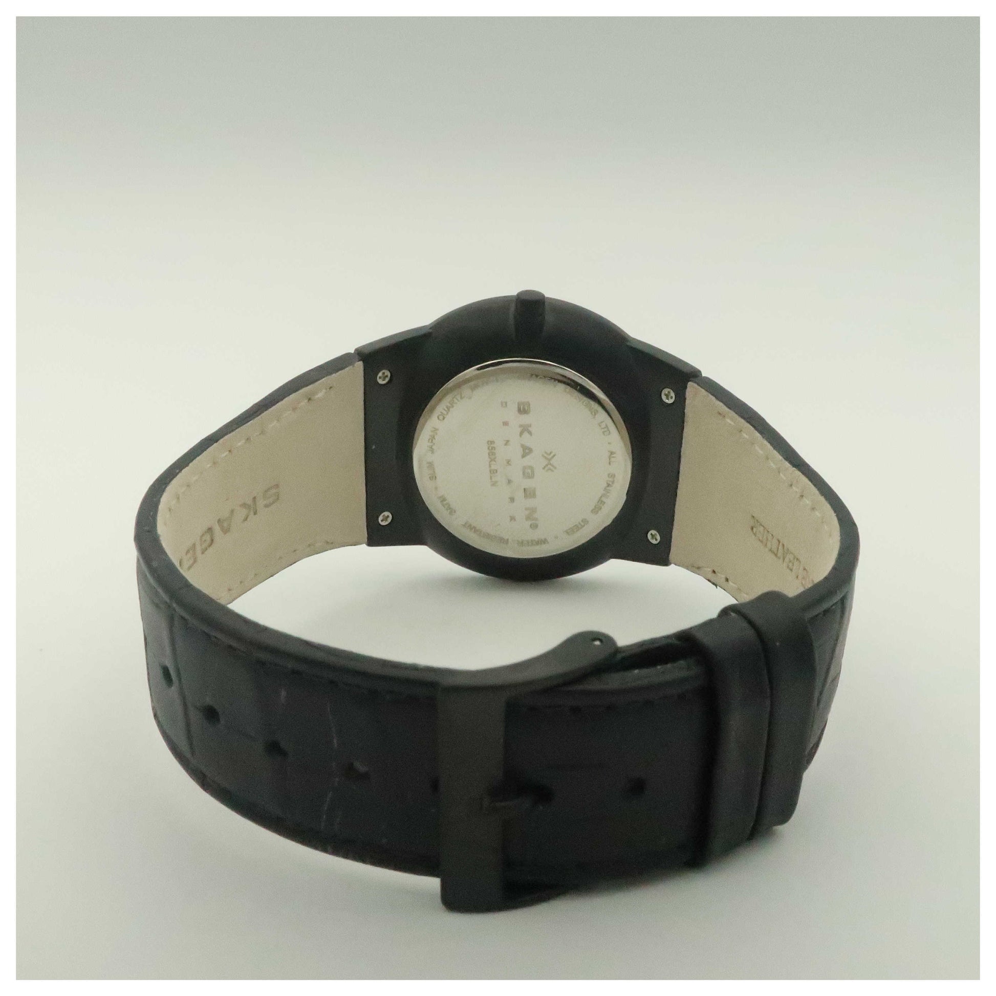 Skagen Leather Men's Japanese Quartz (Battery-Powered) Watch 856XLBLN-PO - Image #2