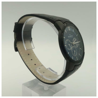 Skagen Leather Men's Japanese Quartz (Battery-Powered) Watch 856XLBLN-PO - Image #3