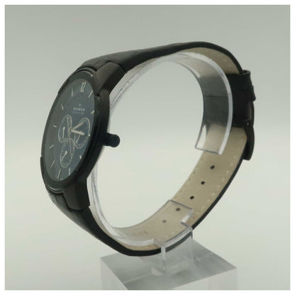 Skagen Leather Men's Japanese Quartz (Battery-Powered) Watch 856XLBLN-PO - Image #4