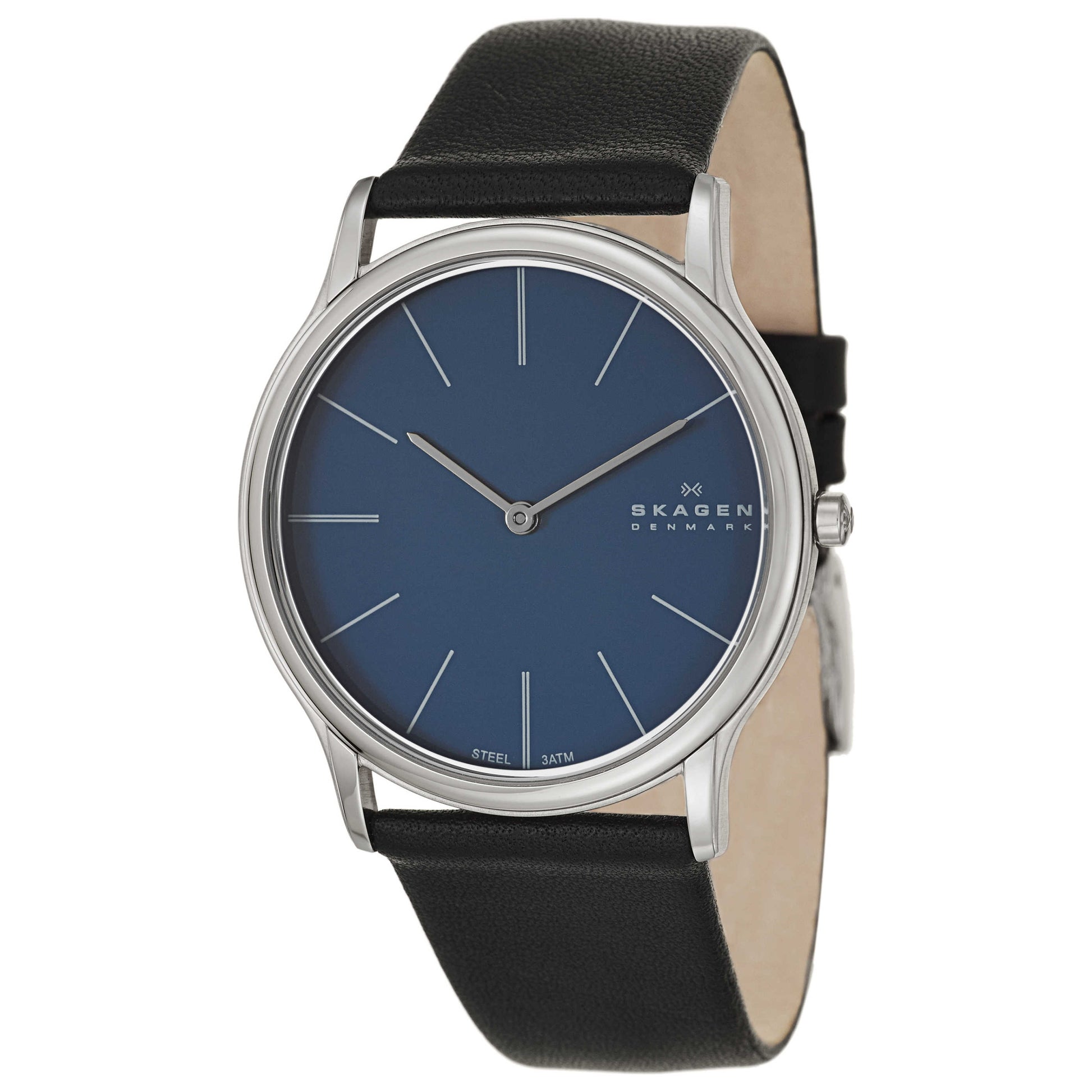 Front view of Skagen Leather Men's Japanese Quartz (Battery-Powered) Watch 858XLSLN