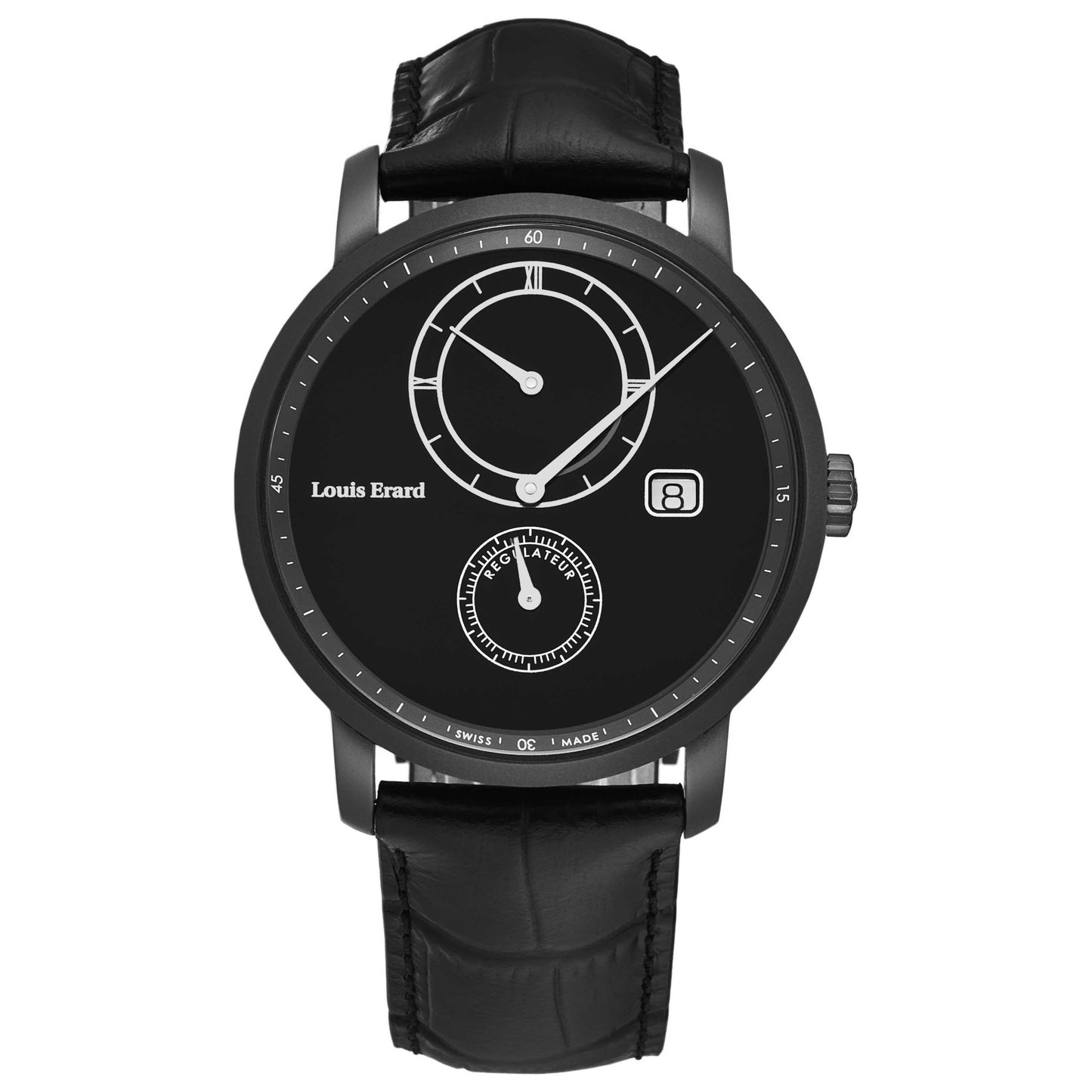 Front view of Louis Erard Le Régulateur Men's Automatic Watch 86236NN22BDCN51
