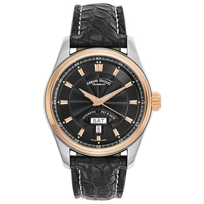Front view of Armand Nicolet M02 Men's Automatic Watch 8640A-NS-P974NR2