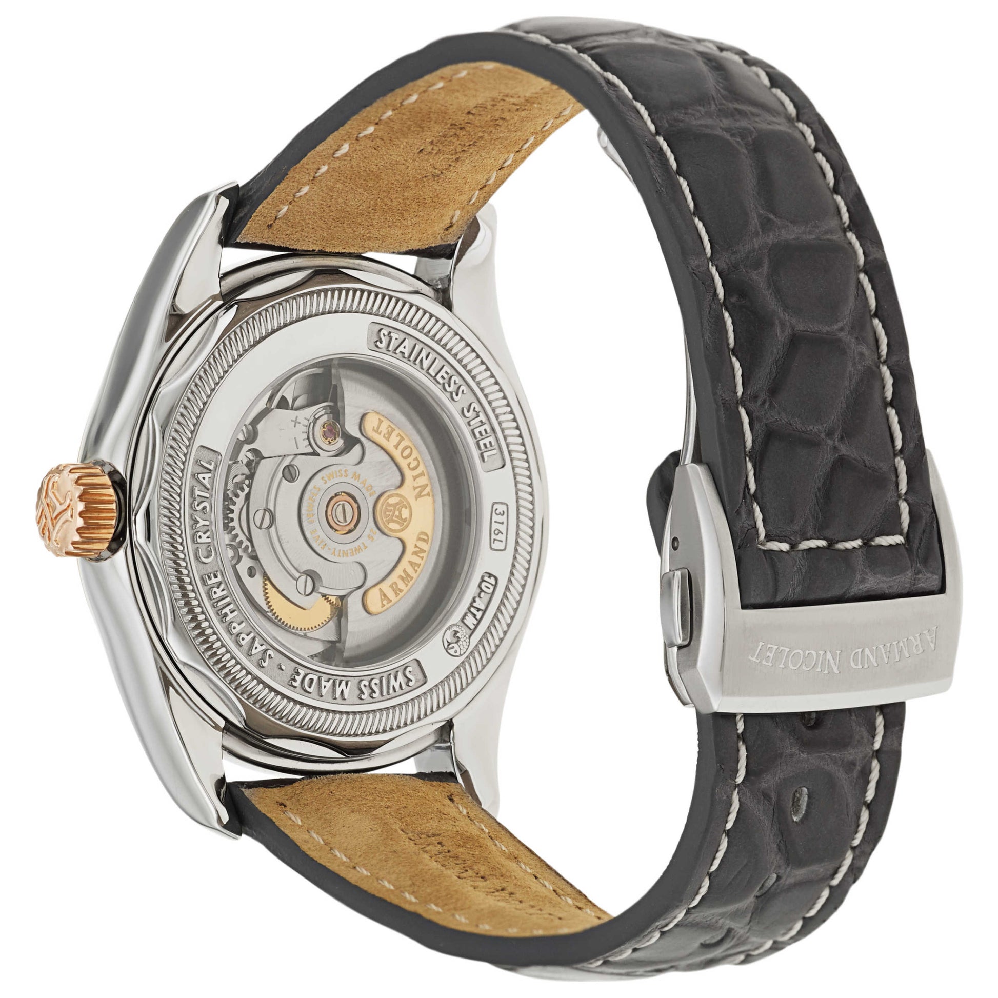 Armand Nicolet M02 Men's Automatic Watch 8641A-2-GR-P974GR2 - Image #2