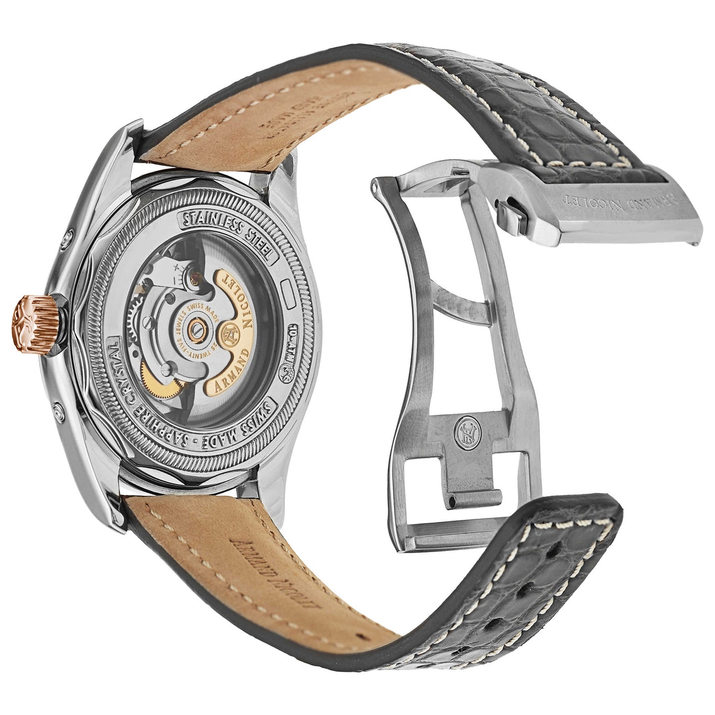 Armand Nicolet M02 Men's Automatic Watch 8642B-2-GR-P974GR2 - Image #2