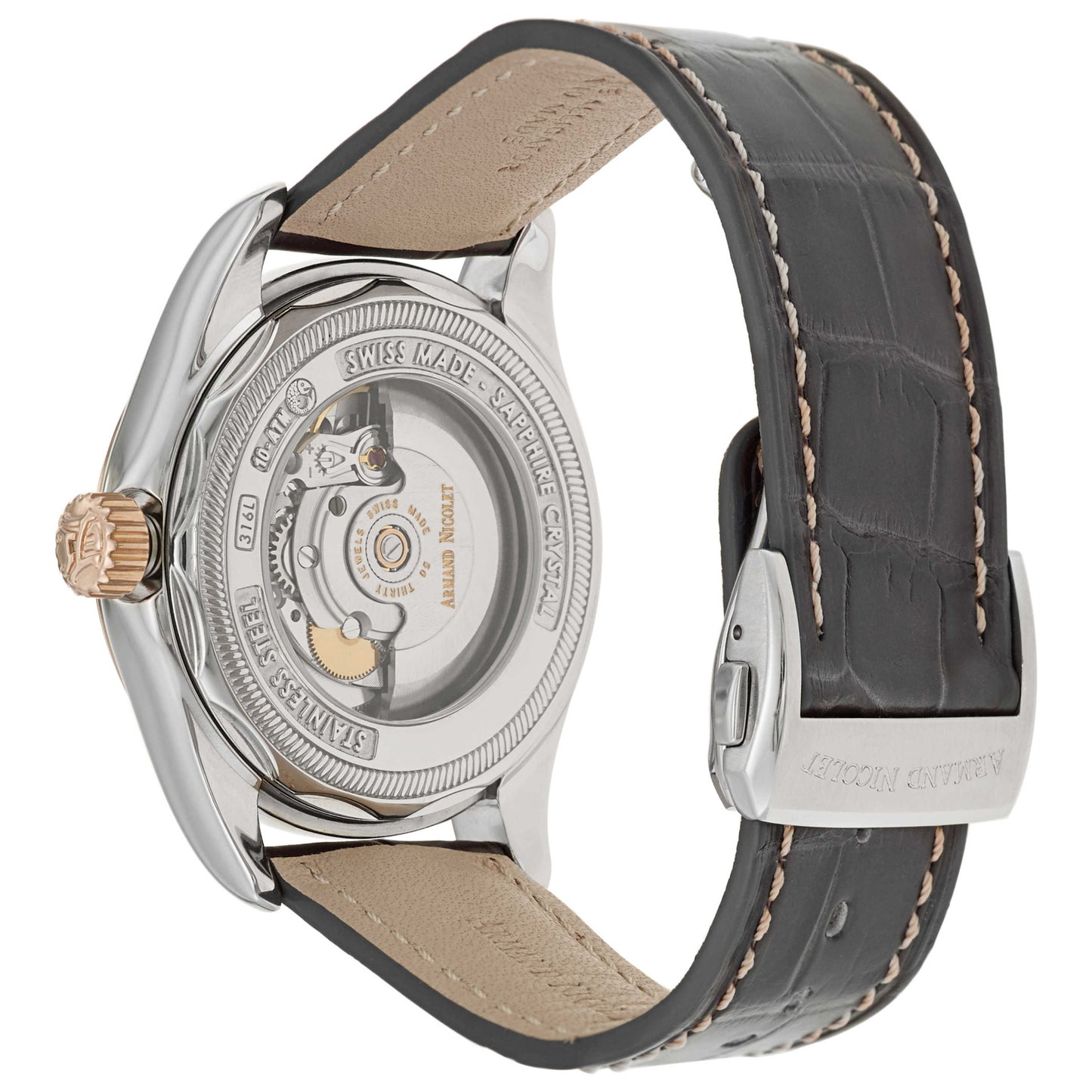 Armand Nicolet M02 Men's Automatic Watch 8646A-2-GR-P974GR2 - Image #2