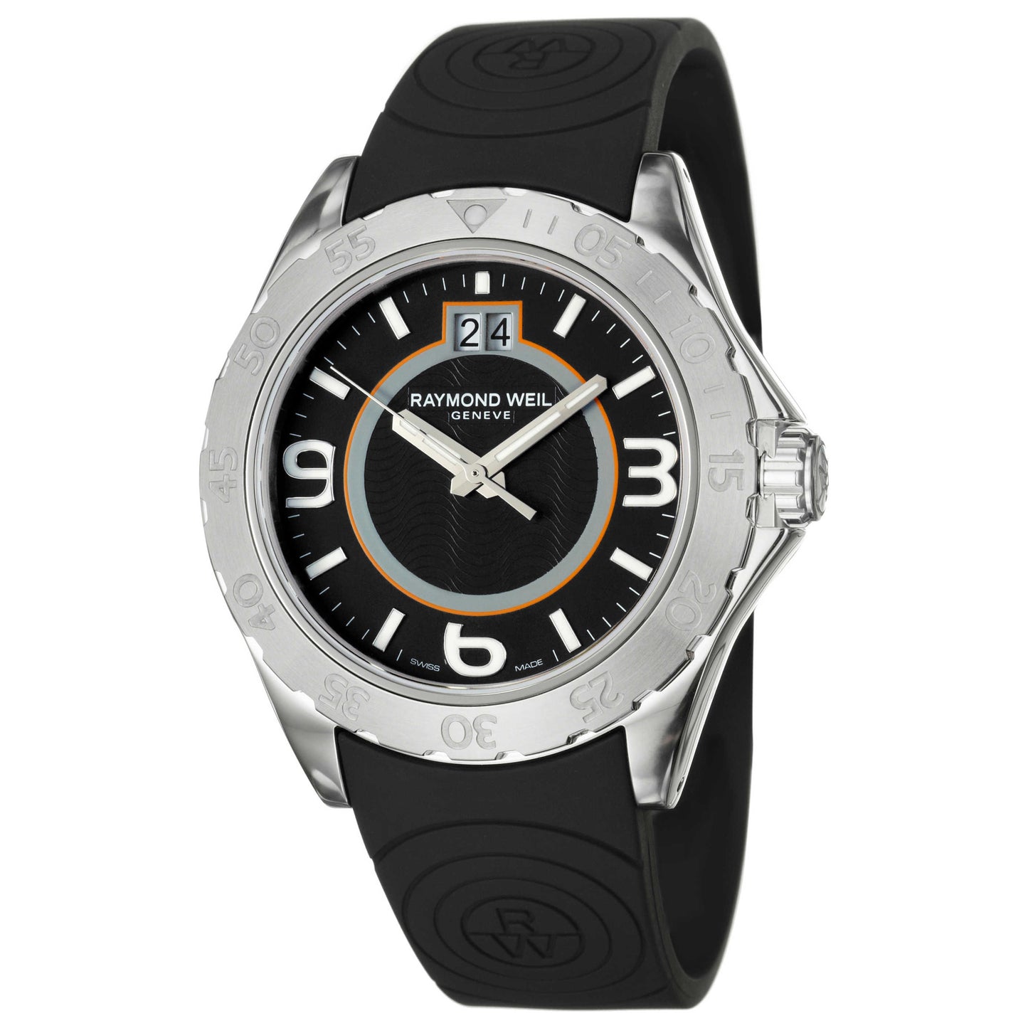 Front view of Raymond Weil RW Sport Men's Swiss Quartz (Battery-Powered) Watch 8650-SR1-05207