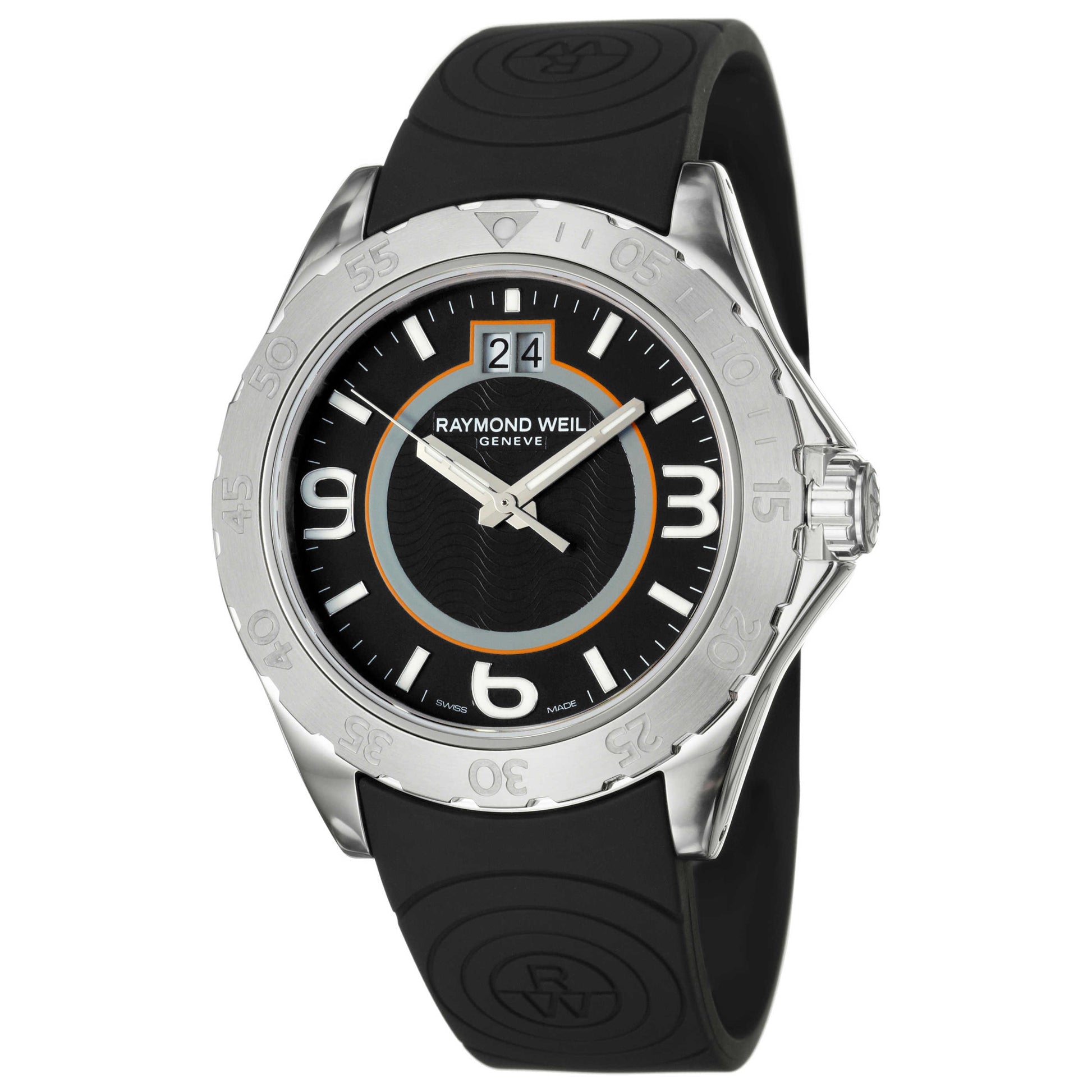 Front view of Raymond Weil RW Sport Men's Swiss Quartz (Battery-Powered) Watch 8650-SR1-05207