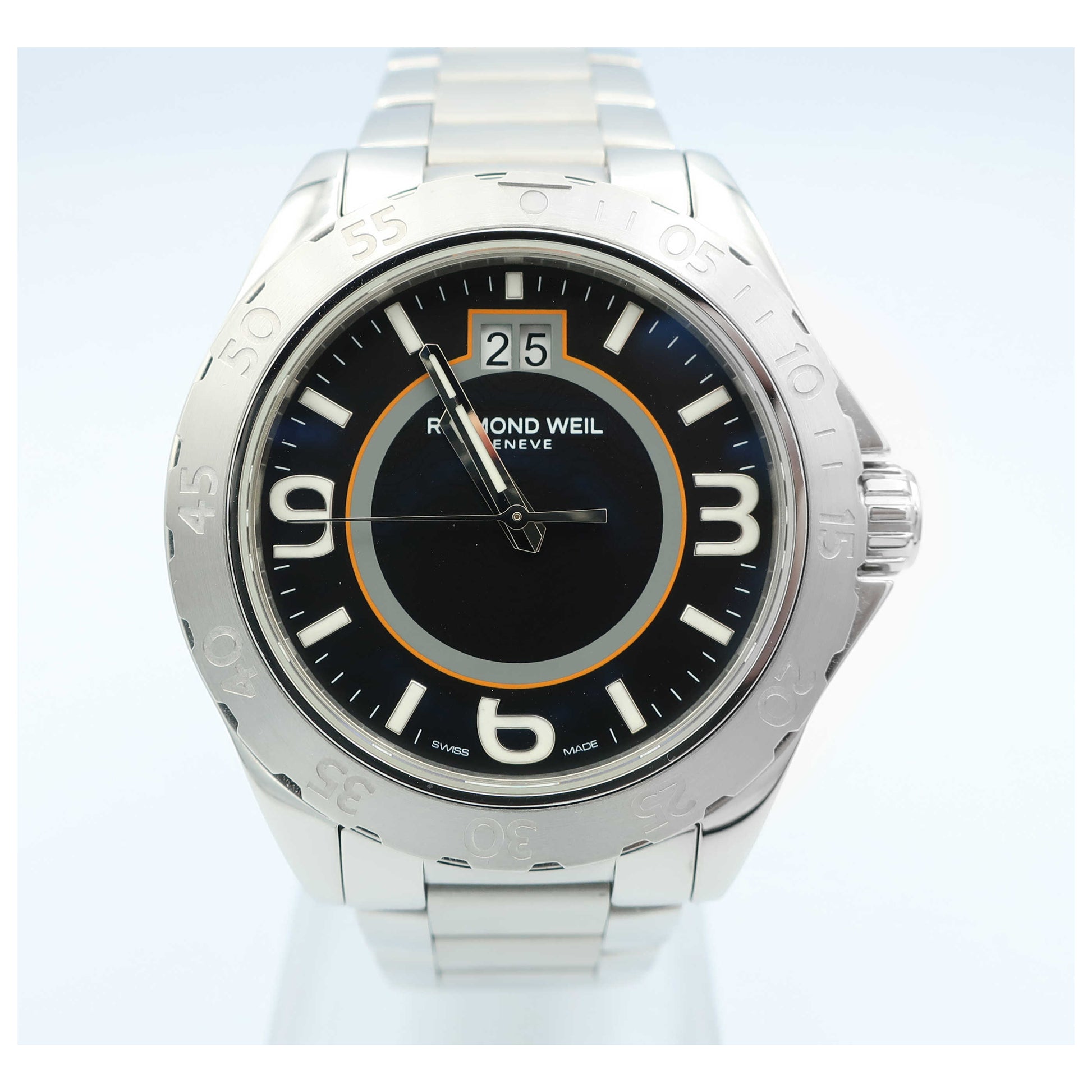 Front view of Raymond Weil RW Sport Men's Swiss Quartz (Battery-Powered) Watch 8650-ST-05207-SD2