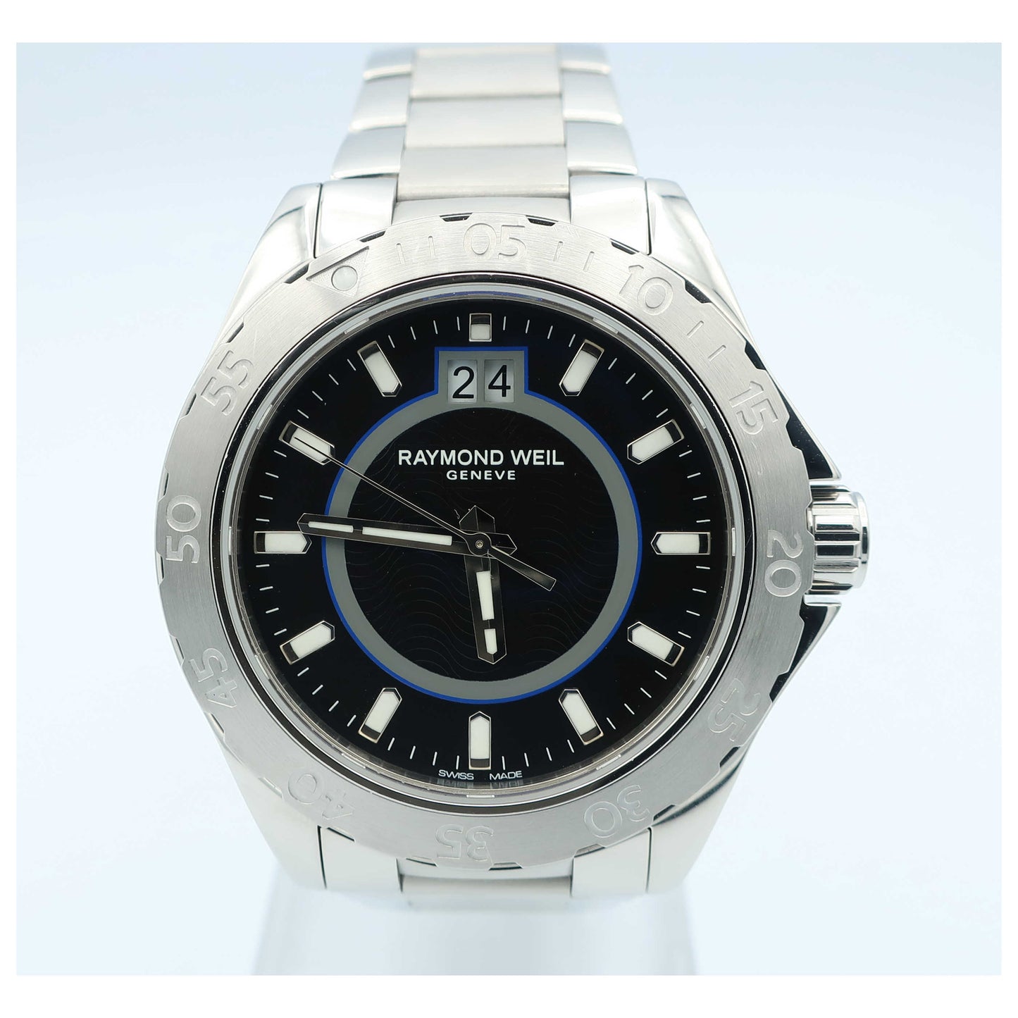 Front view of Raymond Weil RW Sport Men's Swiss Quartz (Battery-Powered) Watch 8650-ST-20001-PO2