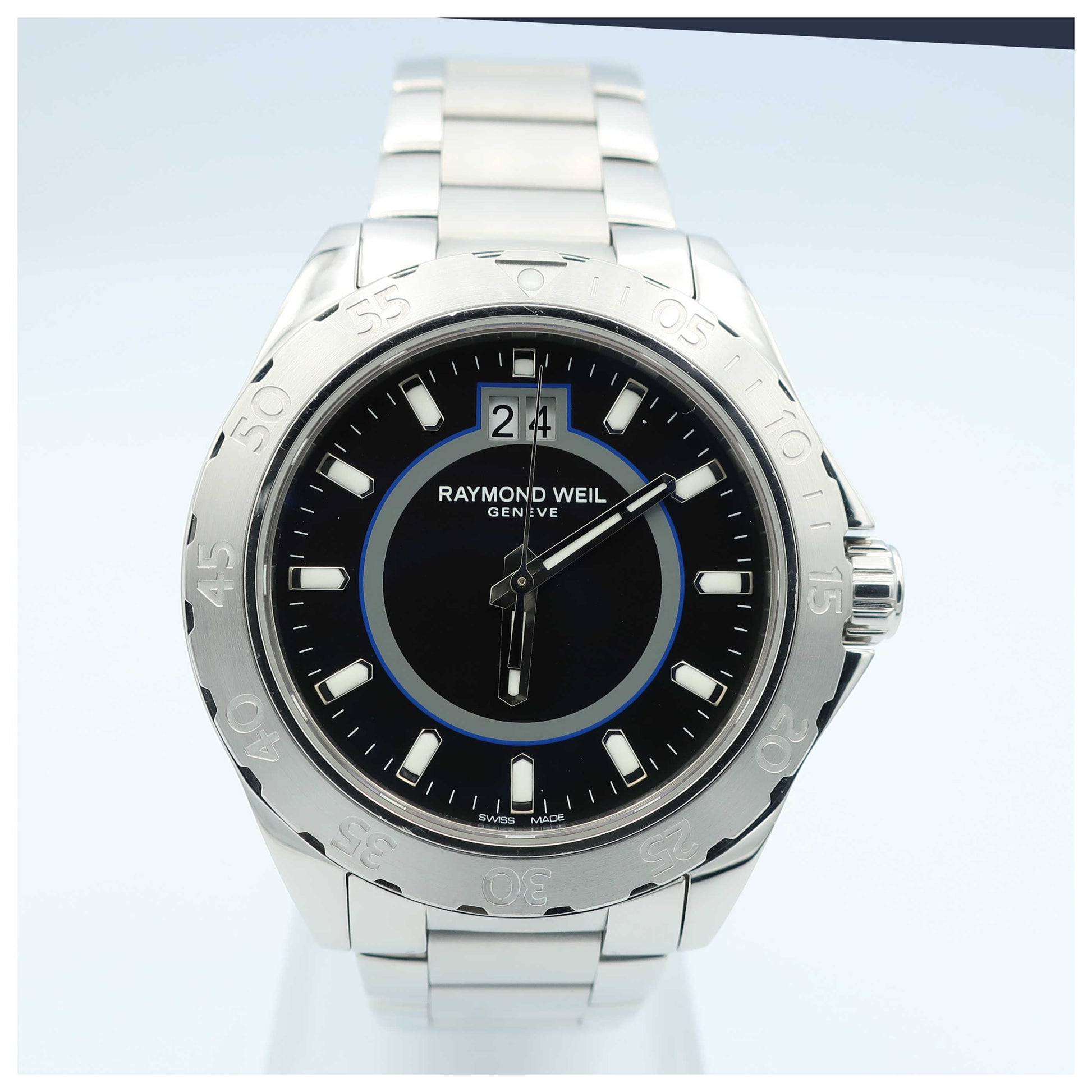 Front view of Raymond Weil RW Sport Men's Swiss Quartz (Battery-Powered) Watch 8650-ST-20001-PO4