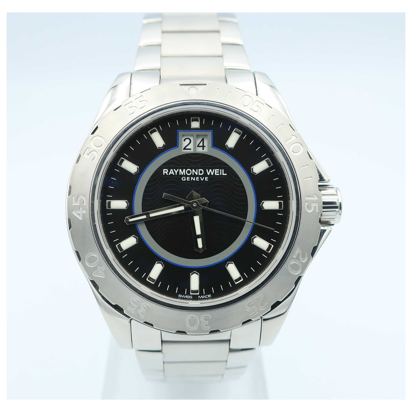 Front view of Raymond Weil RW Sport Men's Swiss Quartz (Battery-Powered) Watch 8650-ST-20001-SD