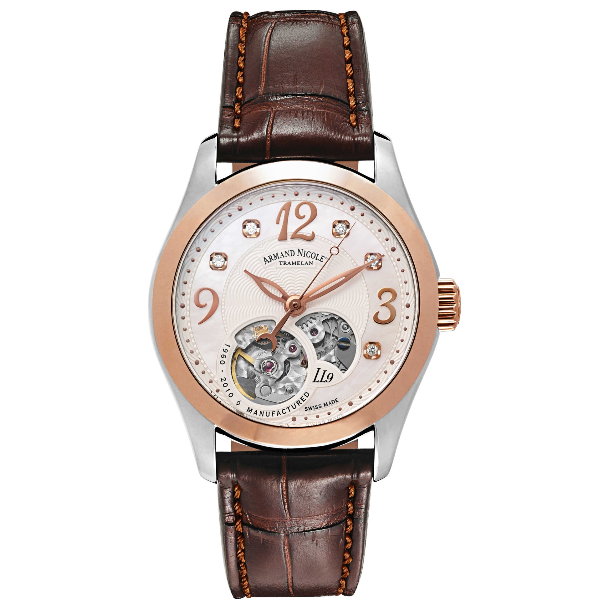 Front view of Armand Nicolet LL9 Women's Automatic Watch 8653A-AN-P953MR8