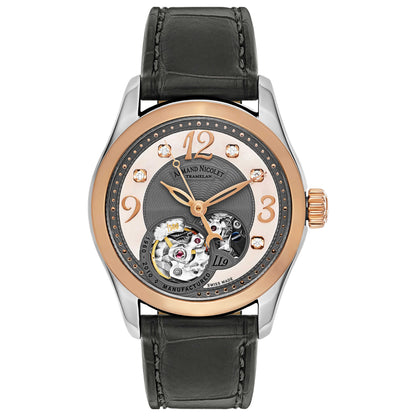 Front view of Armand Nicolet LL9 Men's Automatic Watch 8653A-GN-P953GR8