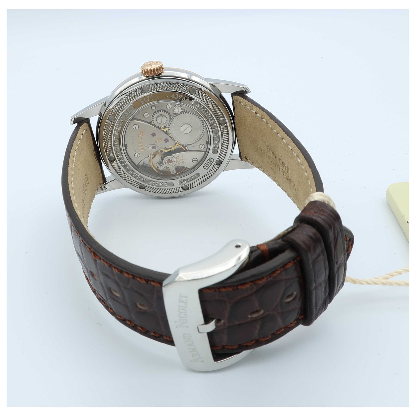 Armand Nicolet L10 Men's Manual-Wind Watch 8670A-AG-P670MR1 - Image #2