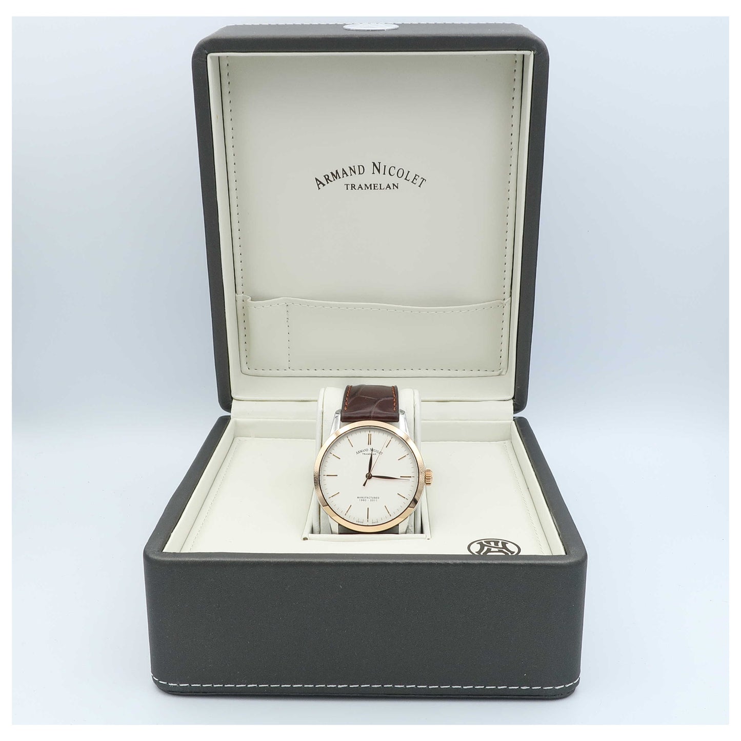 Armand Nicolet L10 Men's Manual-Wind Watch 8670A-AG-P670MR1 - Image #6