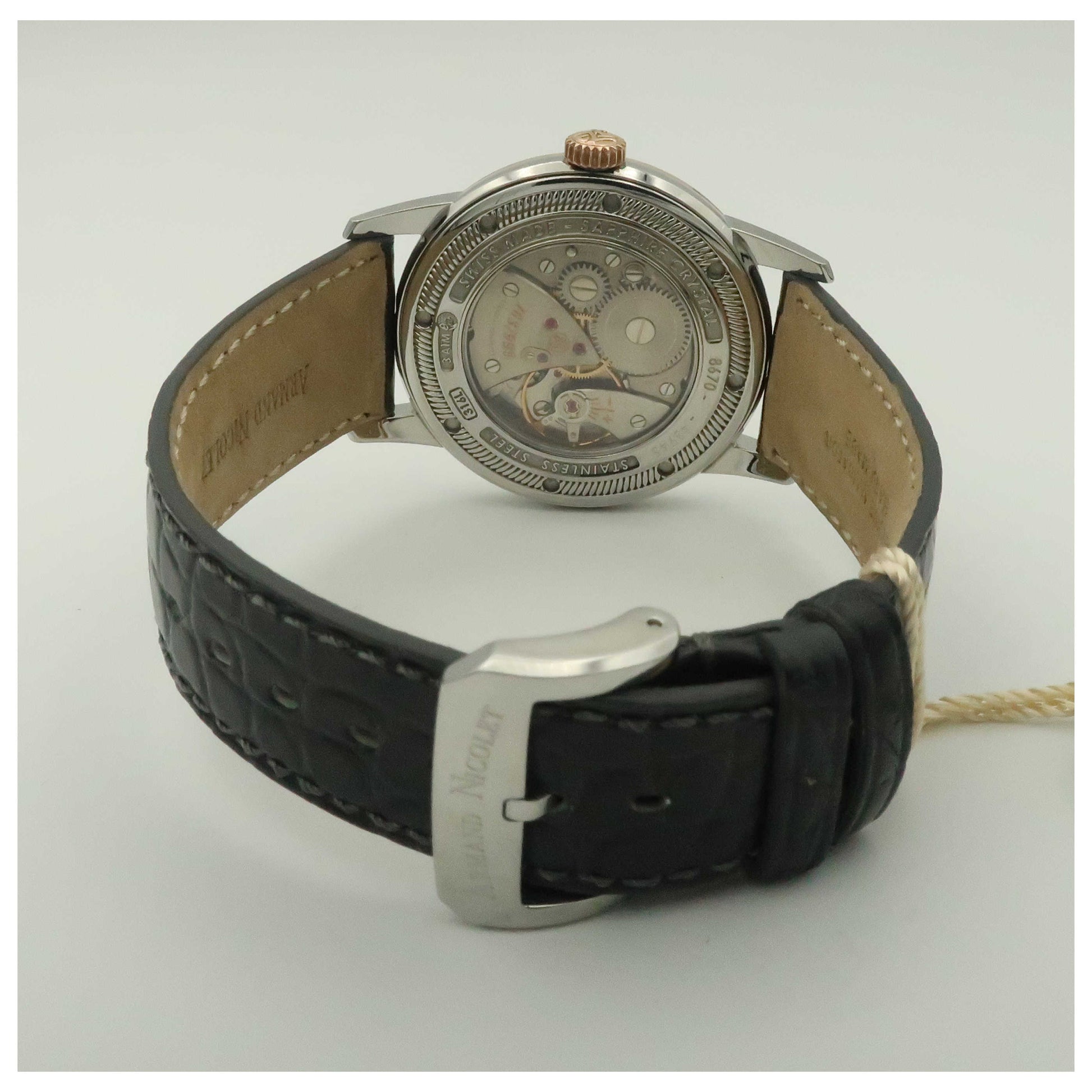 Armand Nicolet L10 Men's Manual-Wind Watch 8670A-GR-P670GR1-PO - Image #2