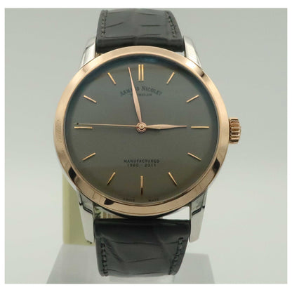 Front view of Armand Nicolet L10 Men's Manual-Wind Watch 8670A-GR-P670GR1-PO