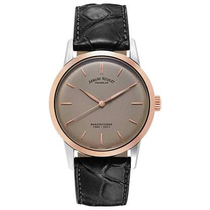 Front view of Armand Nicolet L10 Men's Manual-Wind Watch 8670A-GR-P670GR1