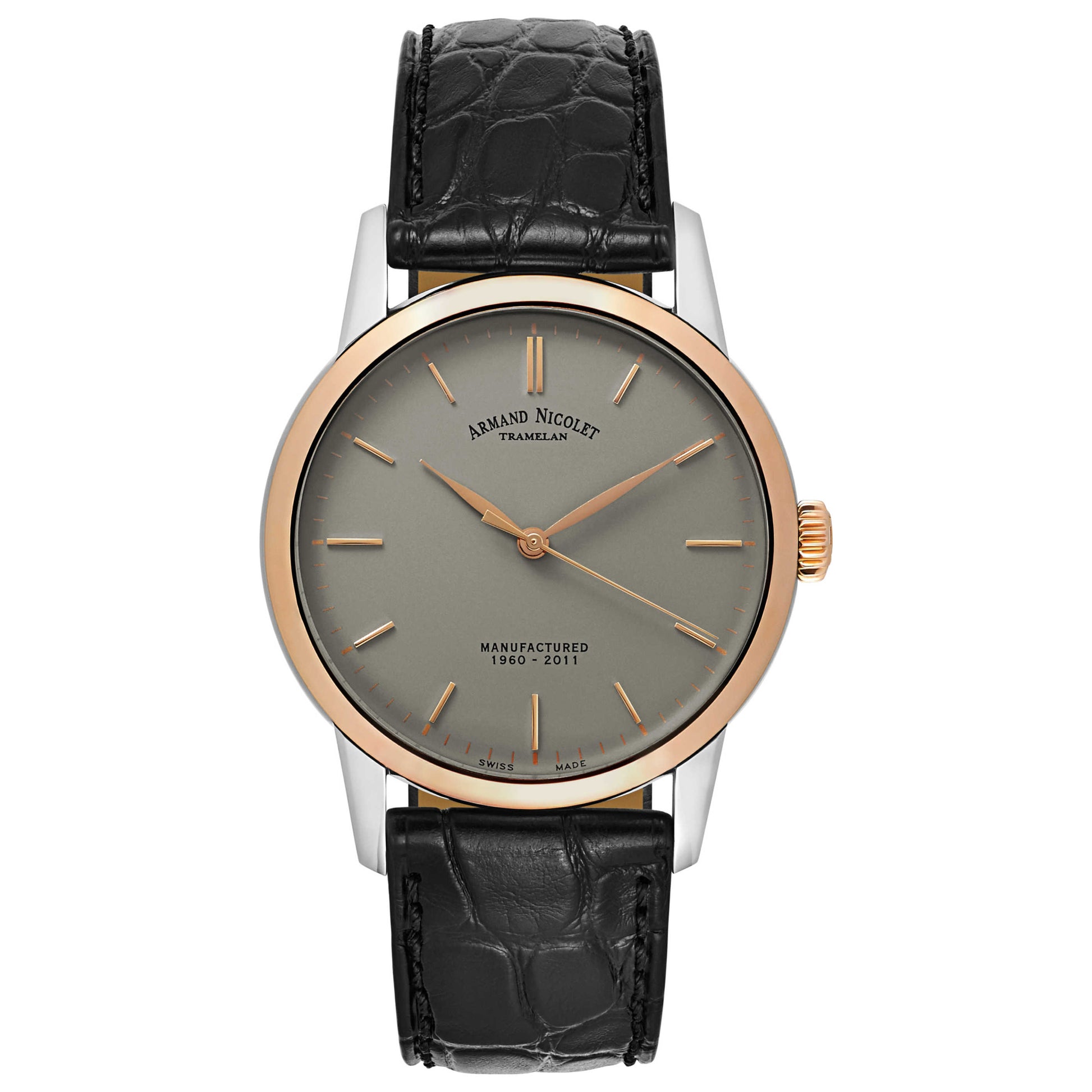 Front view of Armand Nicolet L10 Men's Manual-Wind Watch 8670A-GS-P670GR1