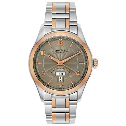 Front view of Armand Nicolet M02 Men's Automatic Watch 8740A-GS-M8740