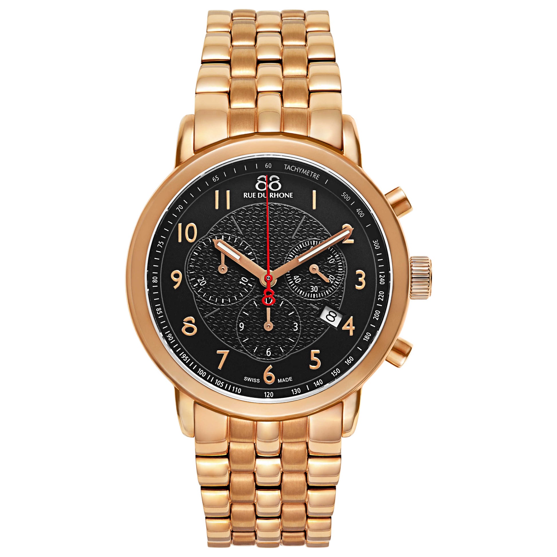 Front view of 88 Rue du Rhone Double 8 Origin Men's Swiss Quartz (Battery-Powered) Watch 87WA120049