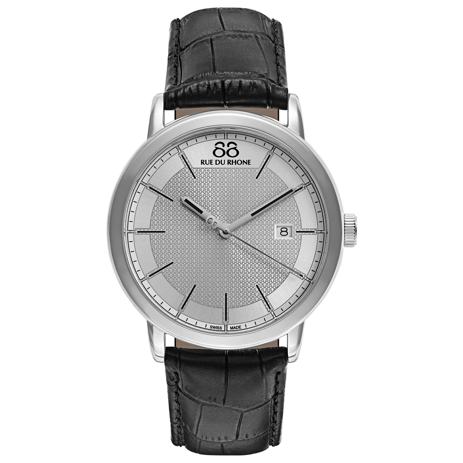 Front view of 88 Rue du Rhone Double 8 Origin Men's Swiss Quartz (Battery-Powered) Watch 87WA130015