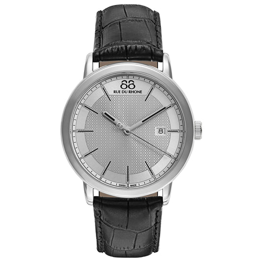 Front view of 88 Rue du Rhone Double 8 Origin Men's Swiss Quartz (Battery-Powered) Watch 87WA130015