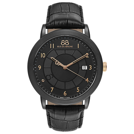 Front view of 88 Rue du Rhone Double 8 Origin Men's Swiss Quartz (Battery-Powered) Watch 87WA130018