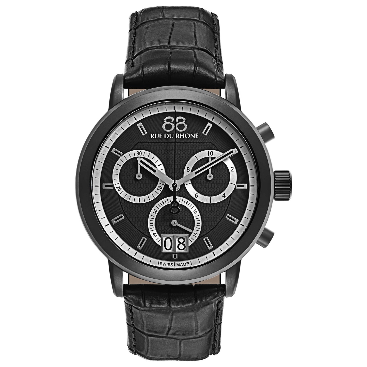 Front view of 88 Rue du Rhone Double 8 Origin Men's Swiss Quartz (Battery-Powered) Watch 87WA130021