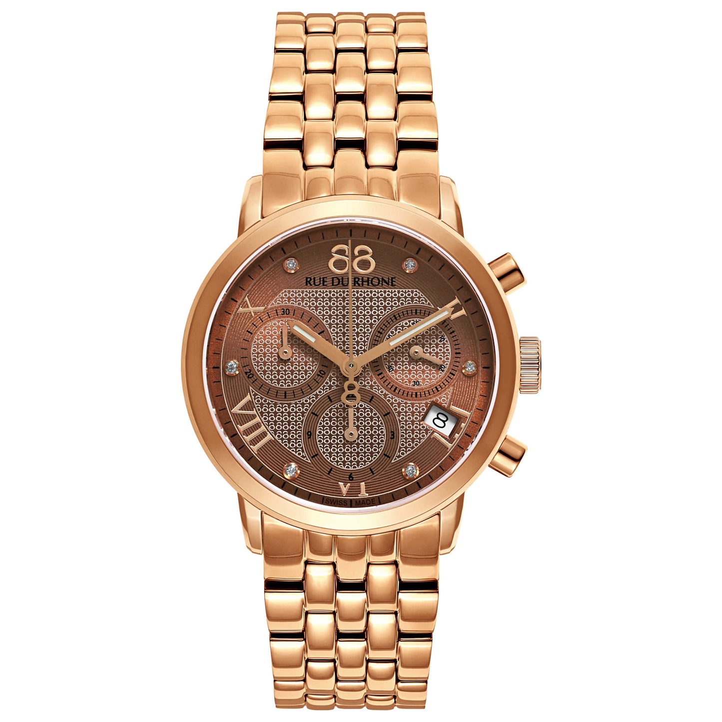 Front view of 88 Rue du Rhone Double 8 Origin Women's Swiss Quartz (Battery-Powered) Watch 87WA130033