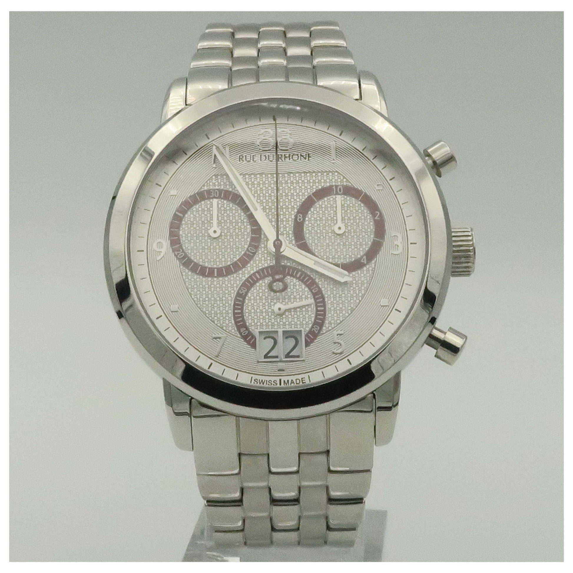 Front view of 88 Rue du Rhone Double 8 Origin Men's Swiss Quartz (Battery-Powered) Watch 87WA130036-PO