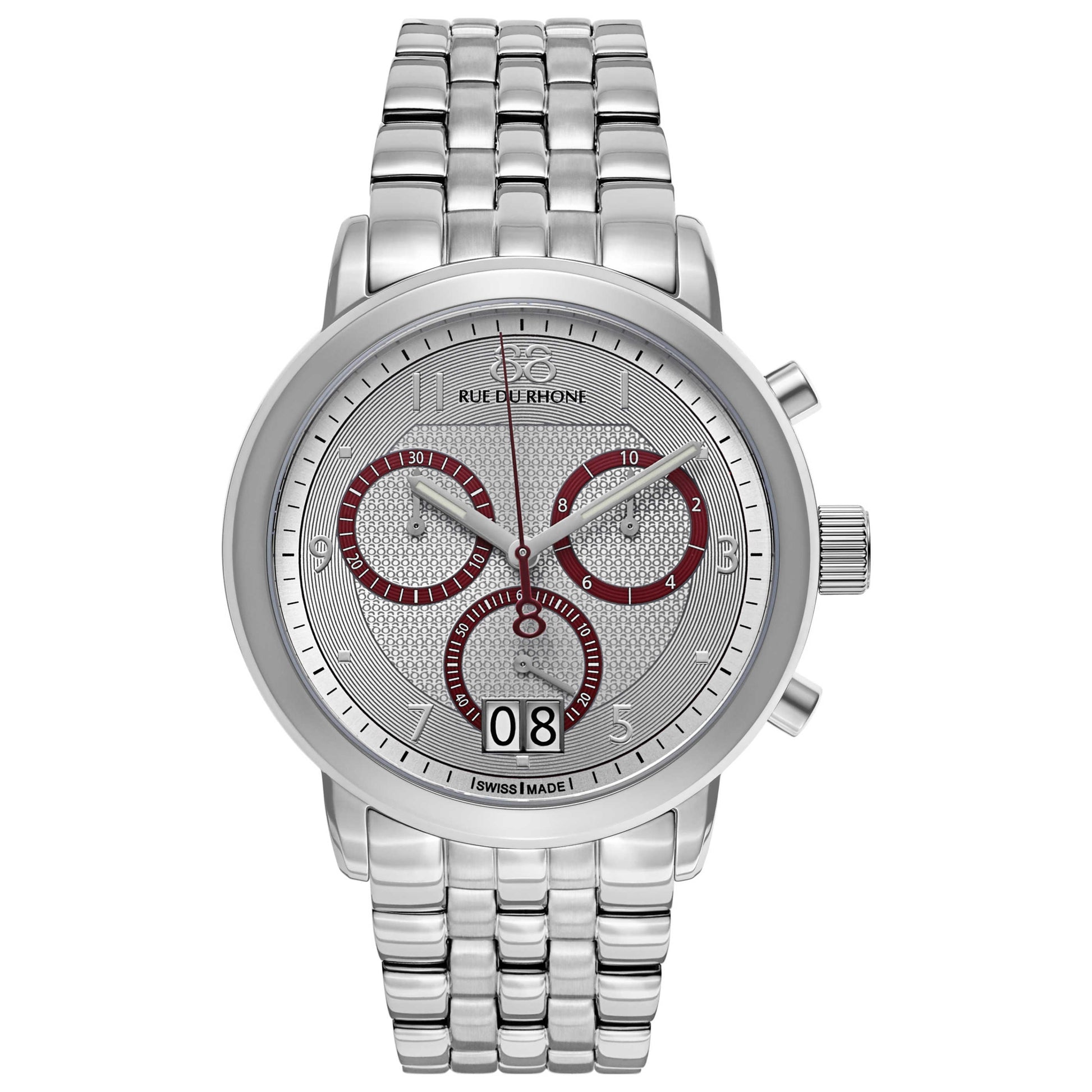 Front view of 88 Rue du Rhone Double 8 Origin Men's Swiss Quartz (Battery-Powered) Watch 87WA130036