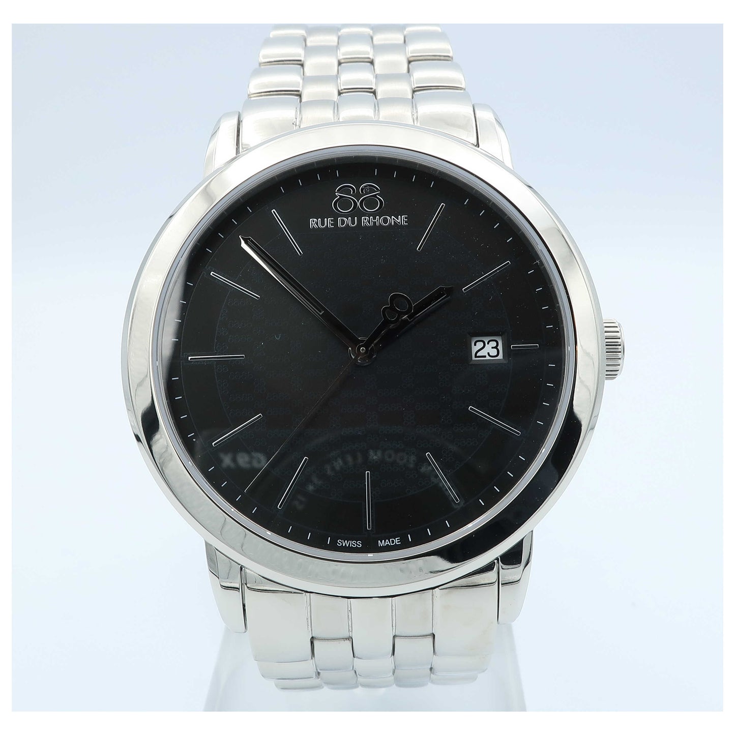 Front view of 88 Rue du Rhone Double 8 Origin Men's Swiss Quartz (Battery-Powered) Watch 87WA140001-SDV