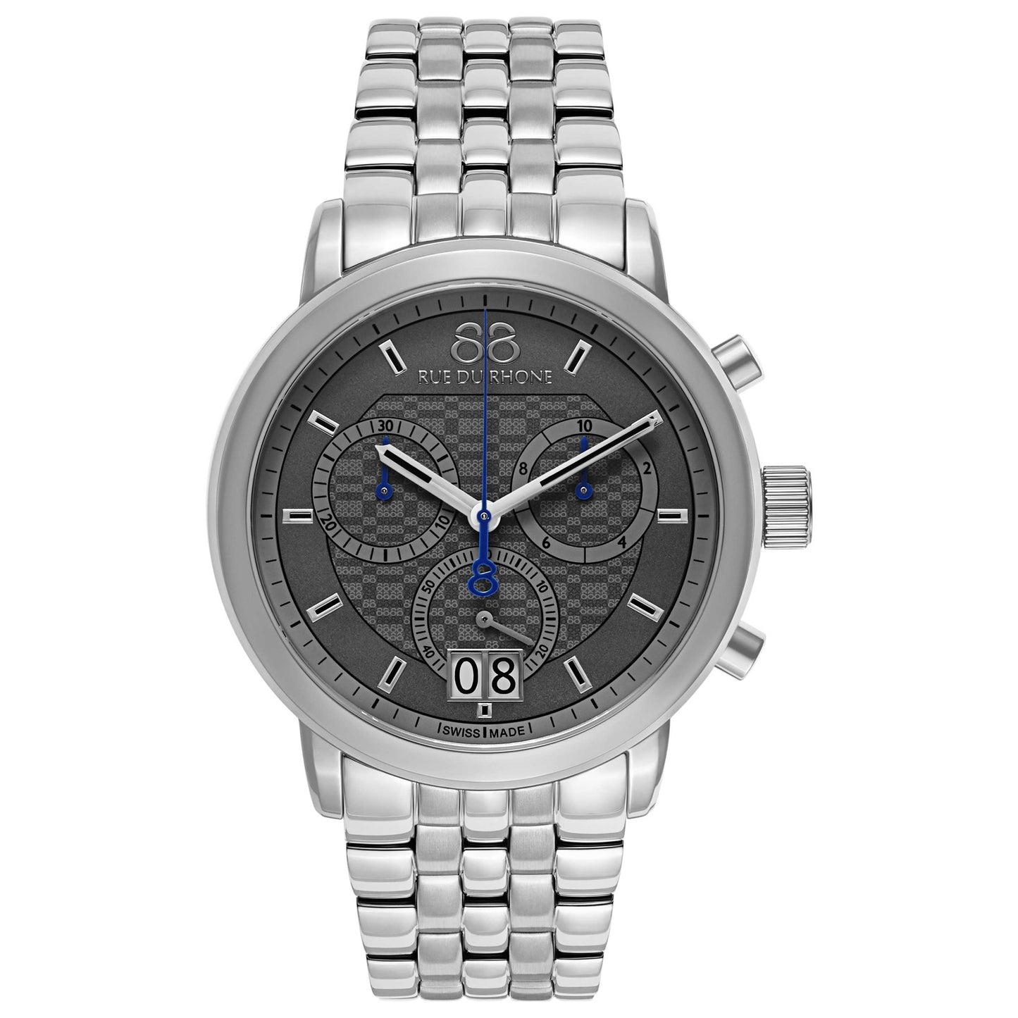 Front view of 88 Rue du Rhone Double 8 Origin Men's Swiss Quartz (Battery-Powered) Watch 87WA140002