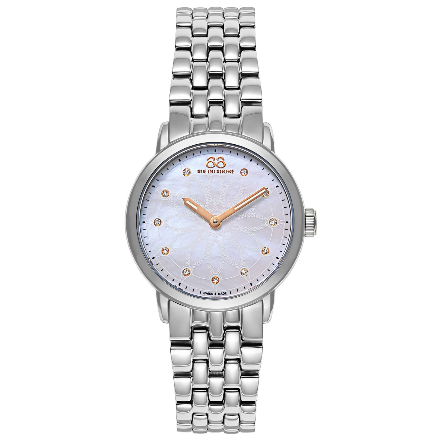 Front view of 88 Rue du Rhone Double 8 Origin Women's Swiss Quartz (Battery-Powered) Watch 87WA140008