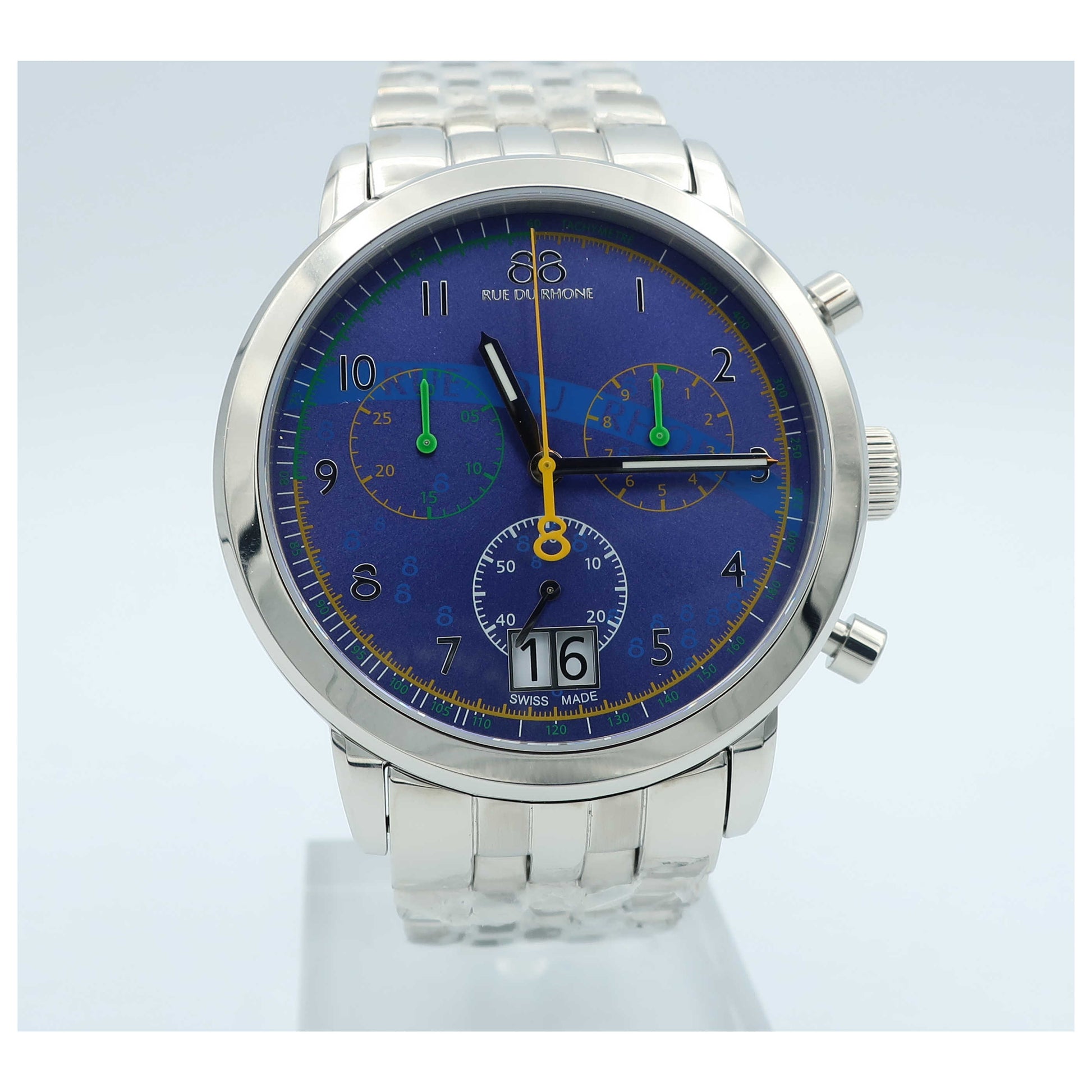 Front view of 88 Rue du Rhone Double 8 Origin Men's Swiss Quartz (Battery-Powered) Watch 87WA140033-SD