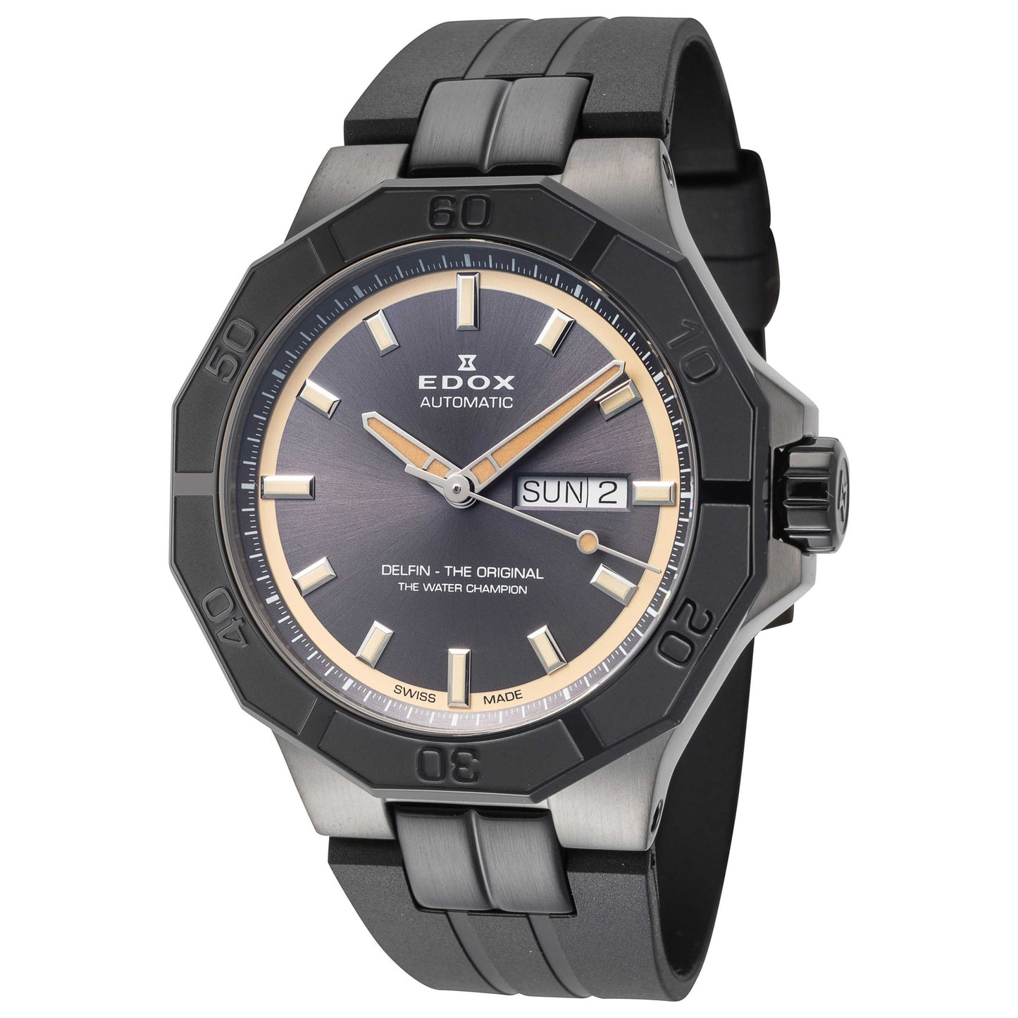 Front view of Edox Delfin The Original Men's Automatic Watch 88008-37GNCA-GBEI