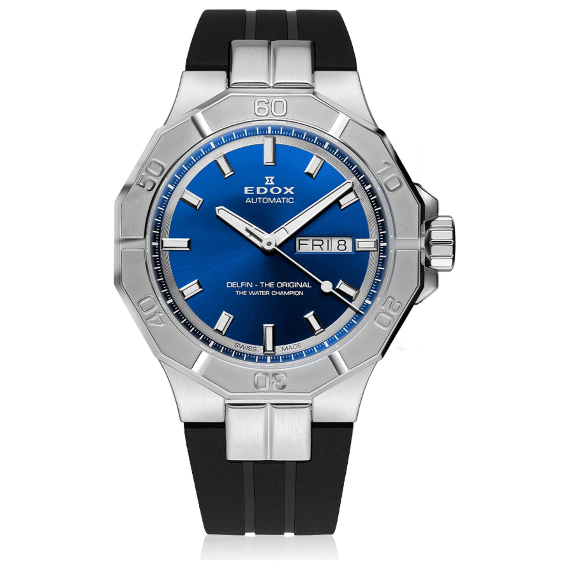 Front view of Edox Delfin The Original Men's Automatic Watch 88008-3CA-BUIN